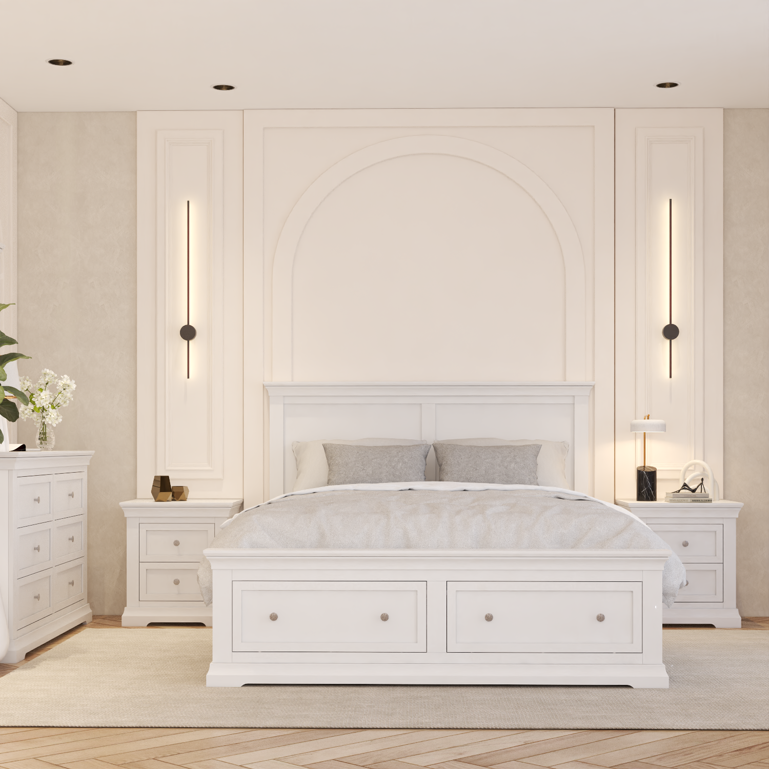 Manchester Queen Bed - 2 Drawers