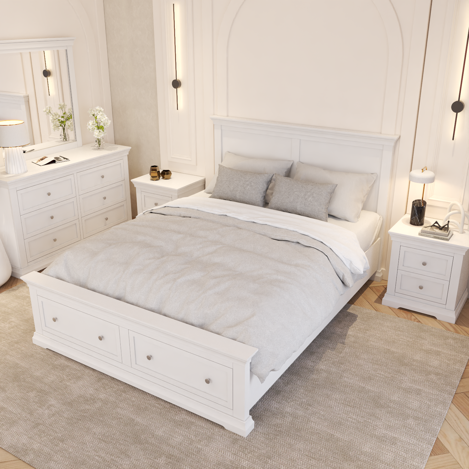 Manchester Queen Bed - 2 Drawers