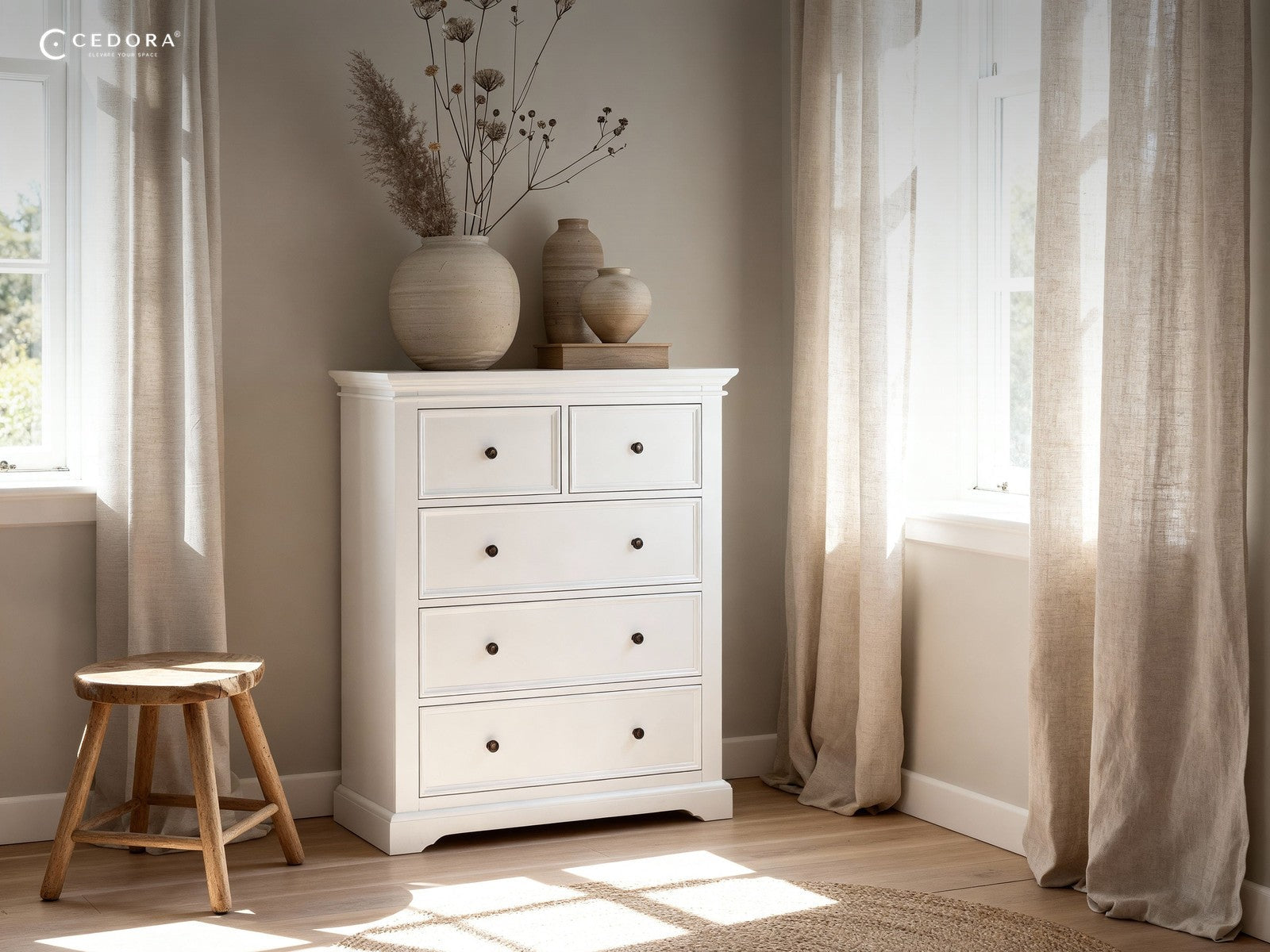 Every Cedora Tallboy Has the Same Footprint. Only the Height Changes, by 20cm.