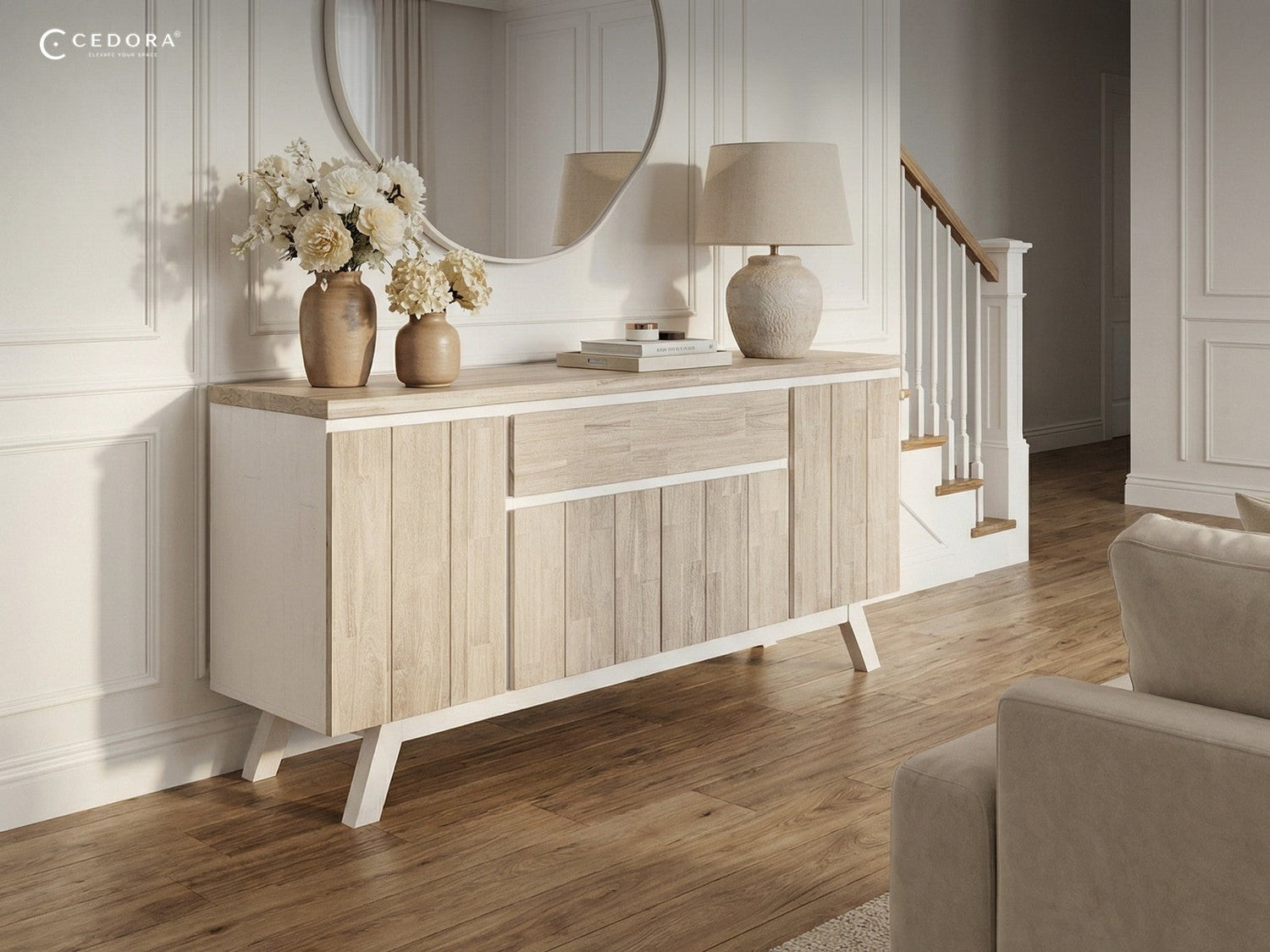 One Sideboard Drawer Here Is 87cm Wide. Another Is 54cm. Both Are 180cm Cabinets.