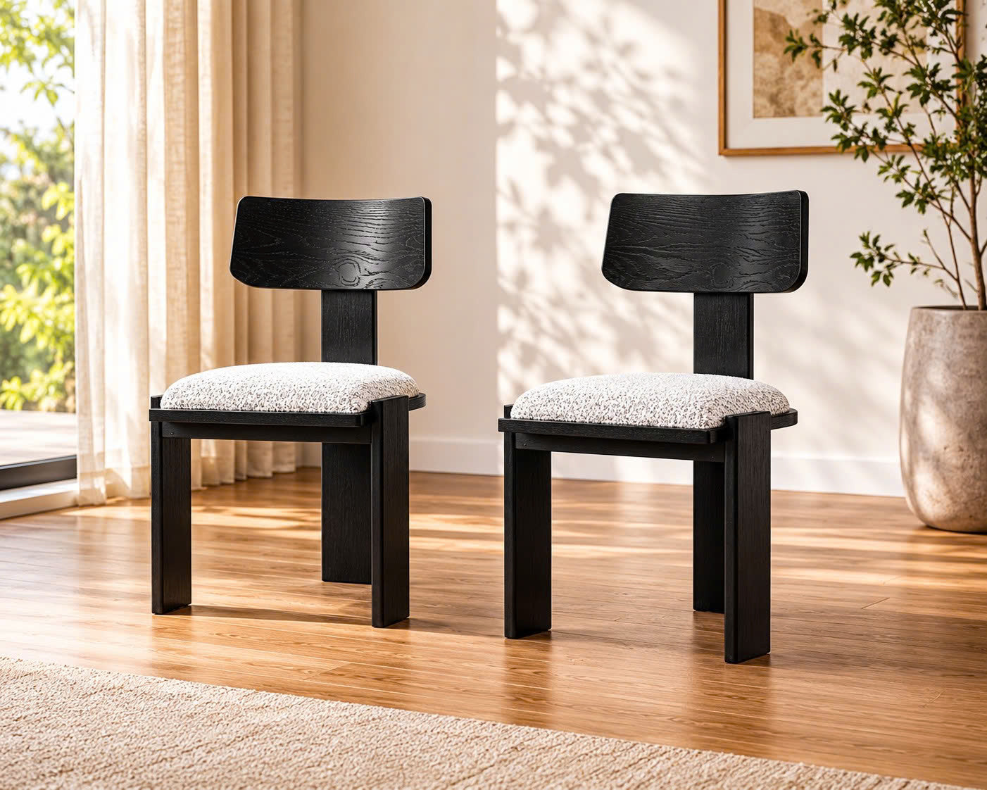 Set of 2 - Liverpool Dining Chair (Black)