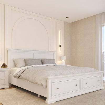 Manchester Double Bed - 2 Drawers