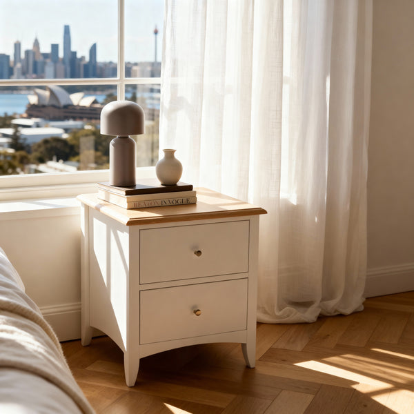 Bristol 2 Drawer Bedside Table