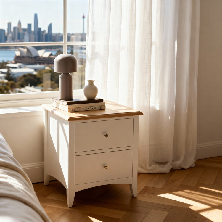 Bristol 2 Drawer Bedside Table