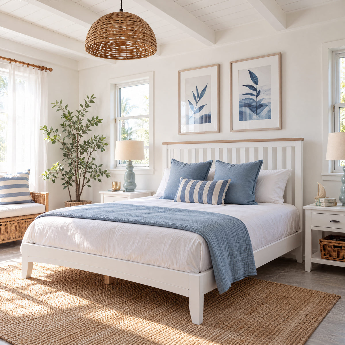 Bristol Pine Queen Bed Frame