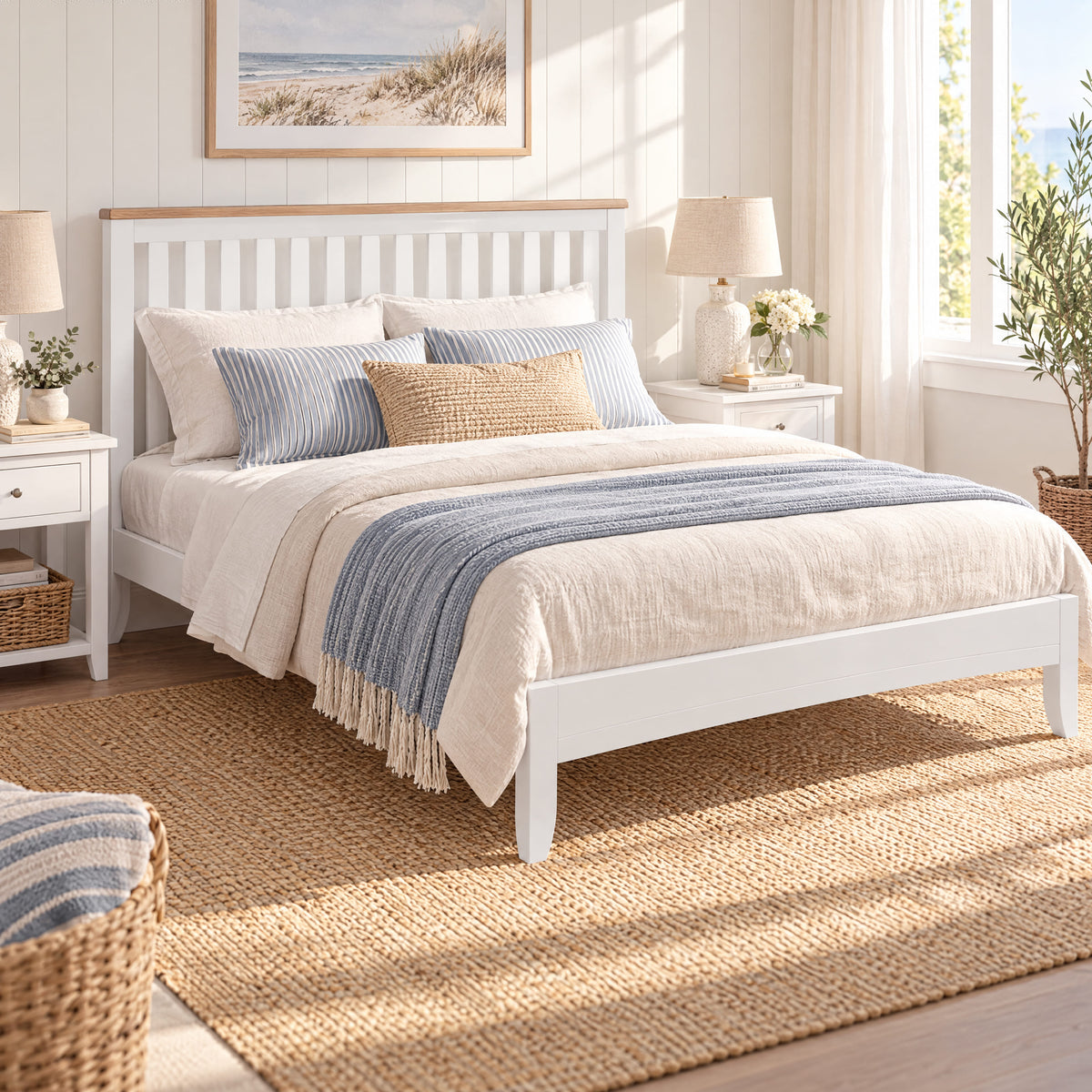 Bristol Pine Queen Bed Frame
