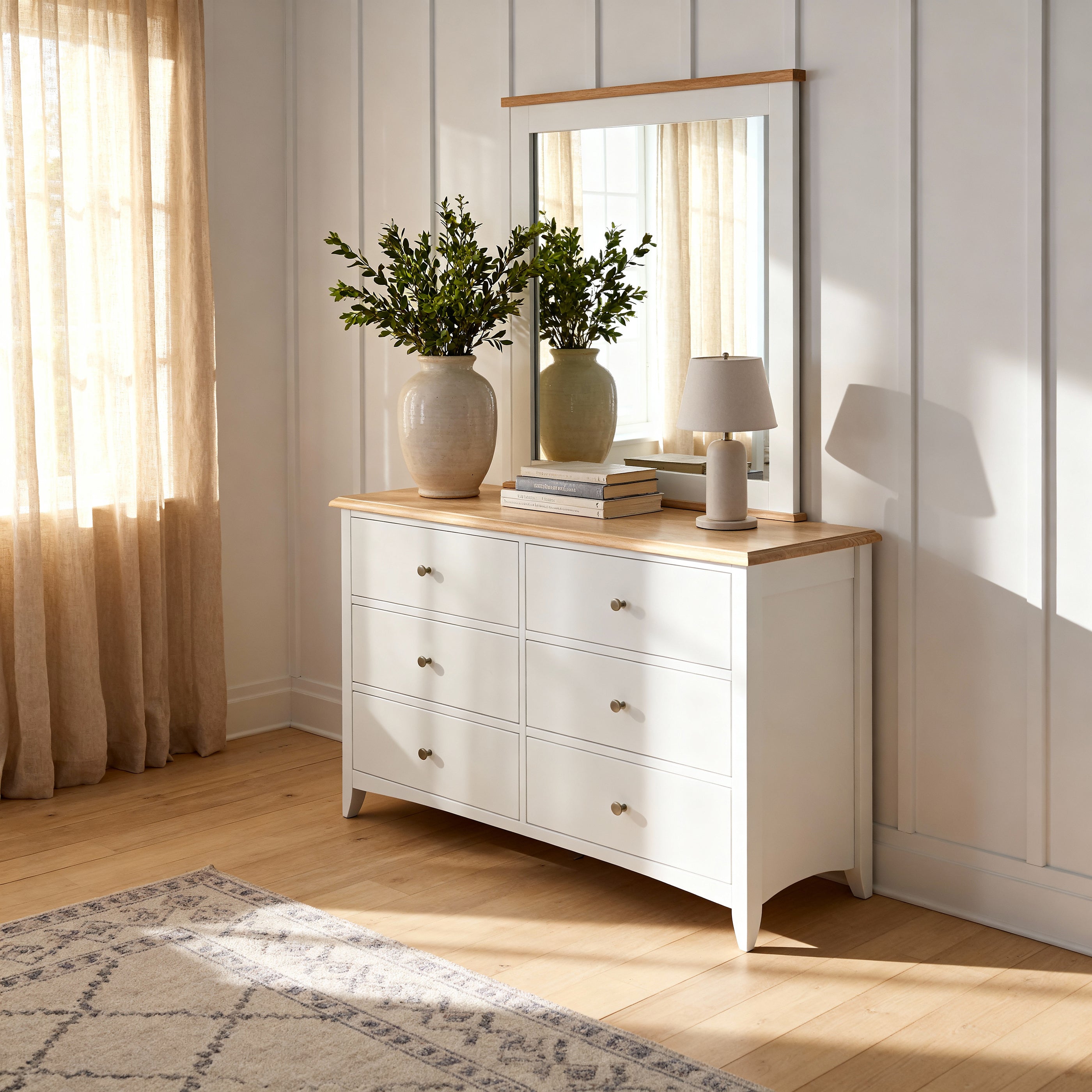 Bristol 6 Drawer Chest with Mirror