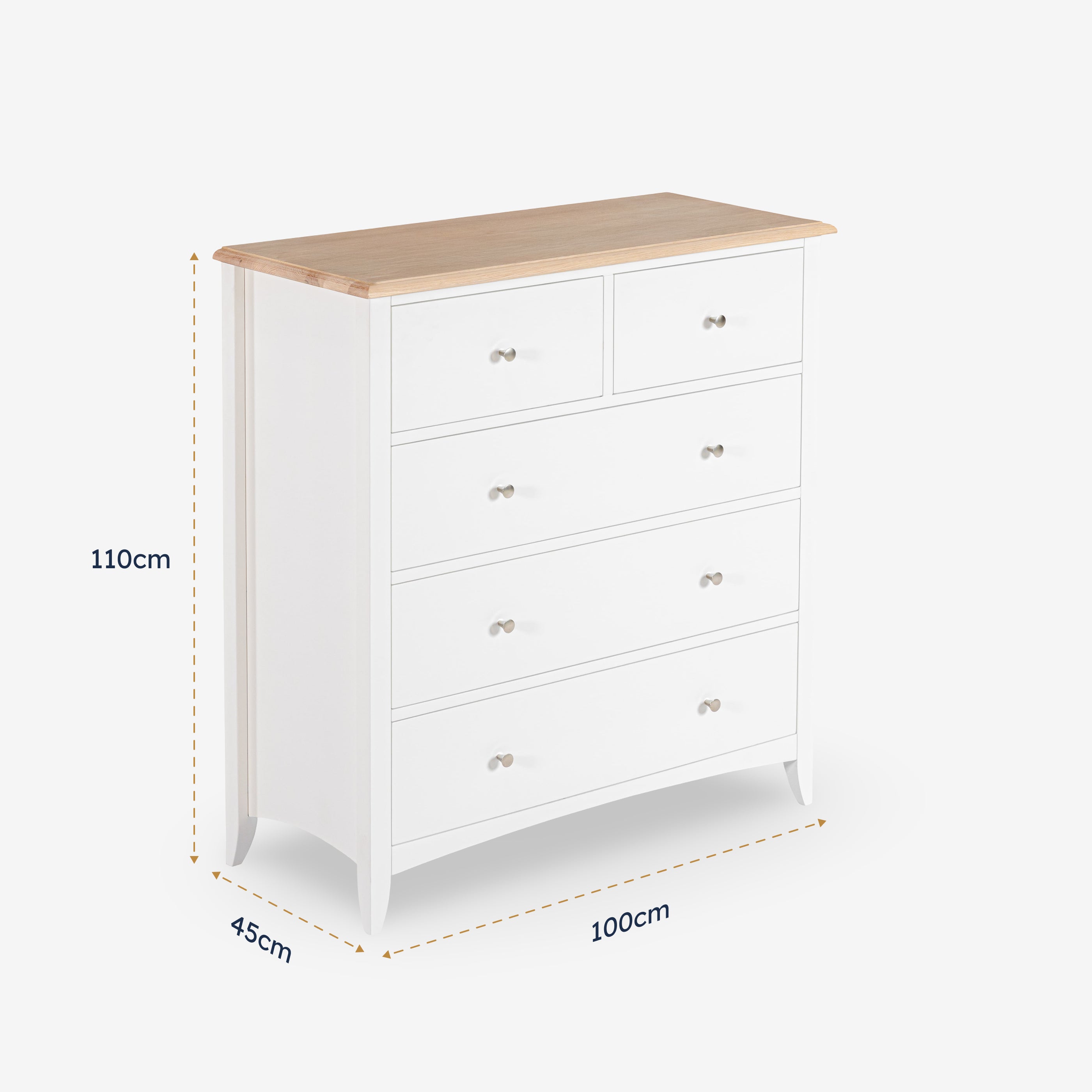 Bristol 5 Drawer Tallboy