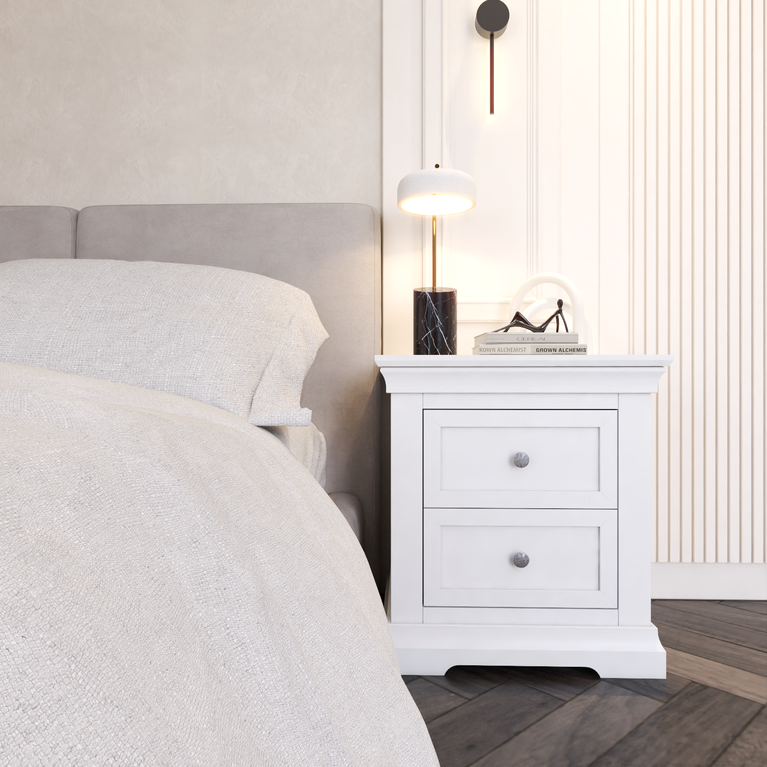 Manchester 2 Drawer Bedside Table