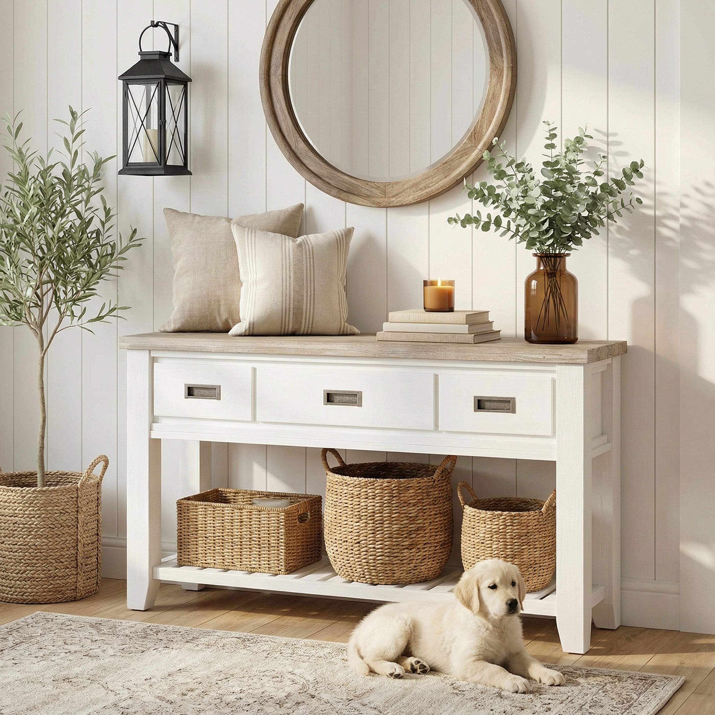 Byron 3 Drawer Console Table