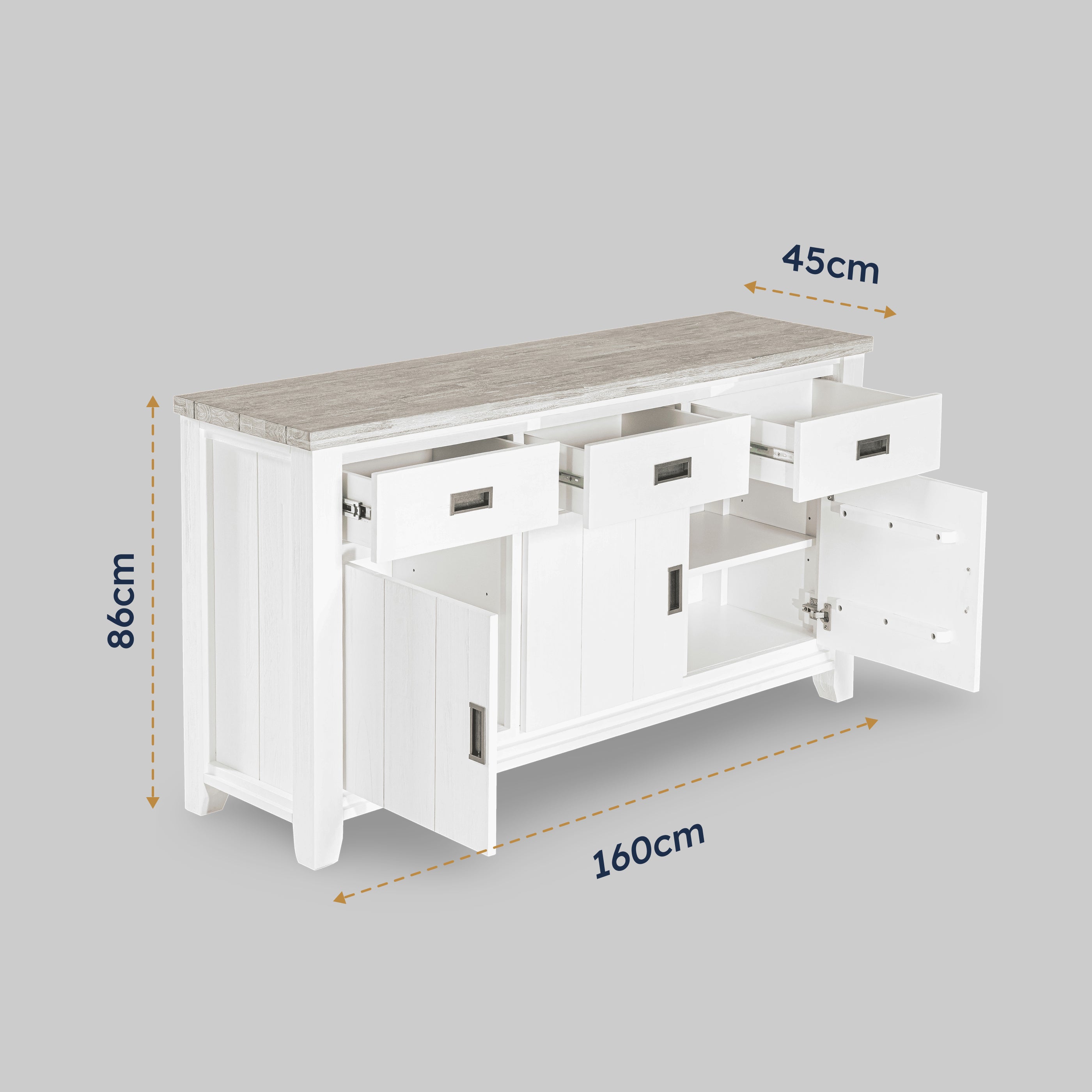 Byron 3 Door 3 Drawer Sideboard