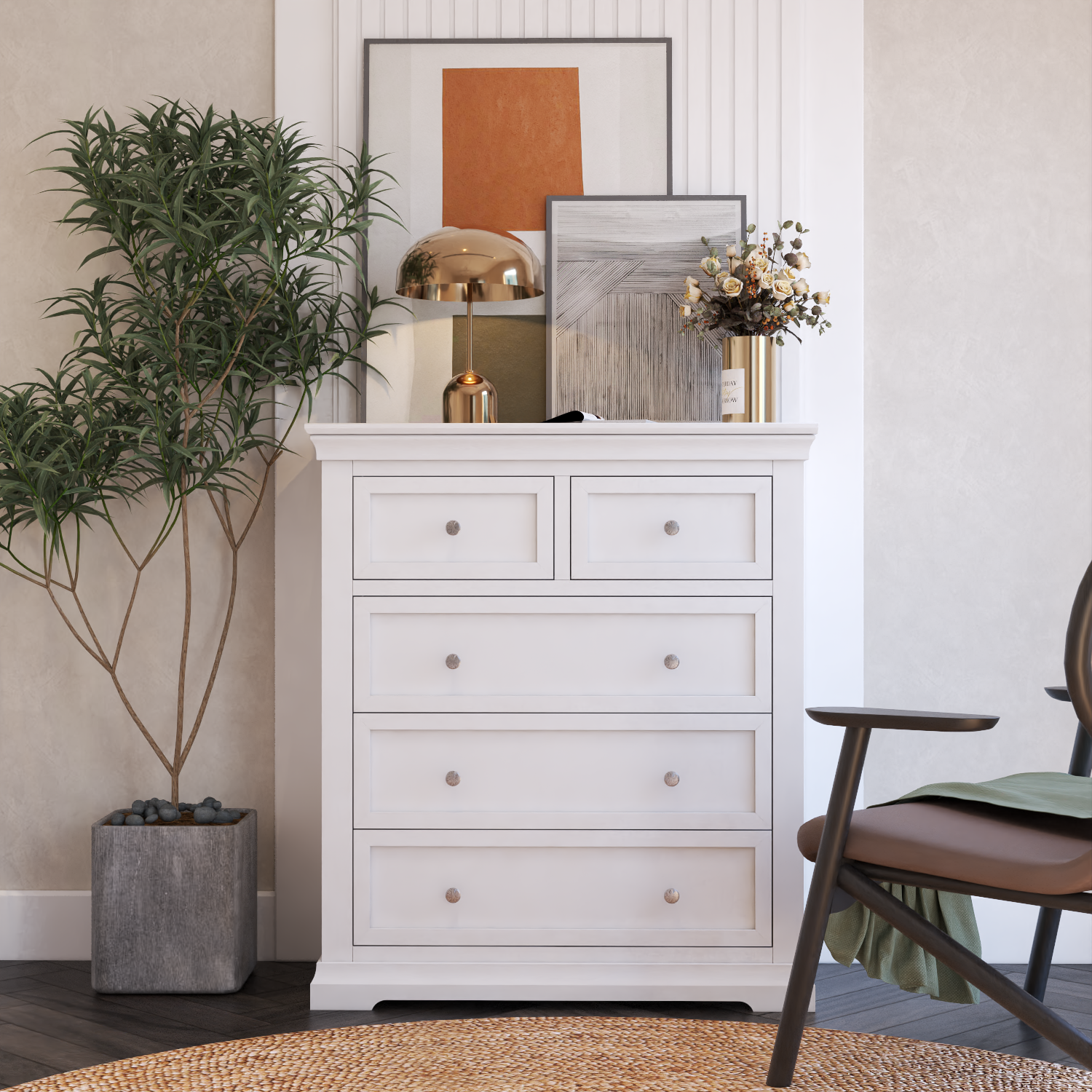 Manchester 5 Drawer Tallboy