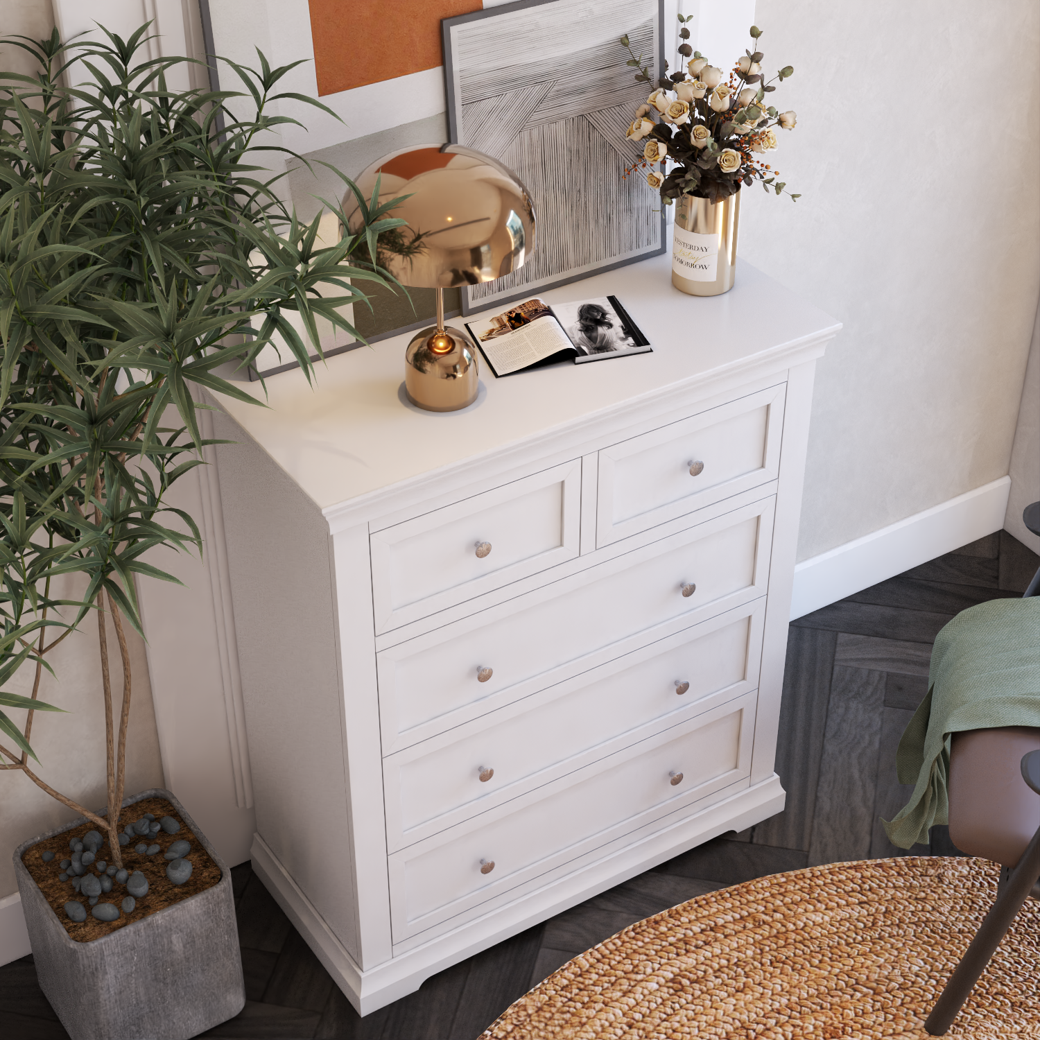 Manchester 5 Drawer Tallboy