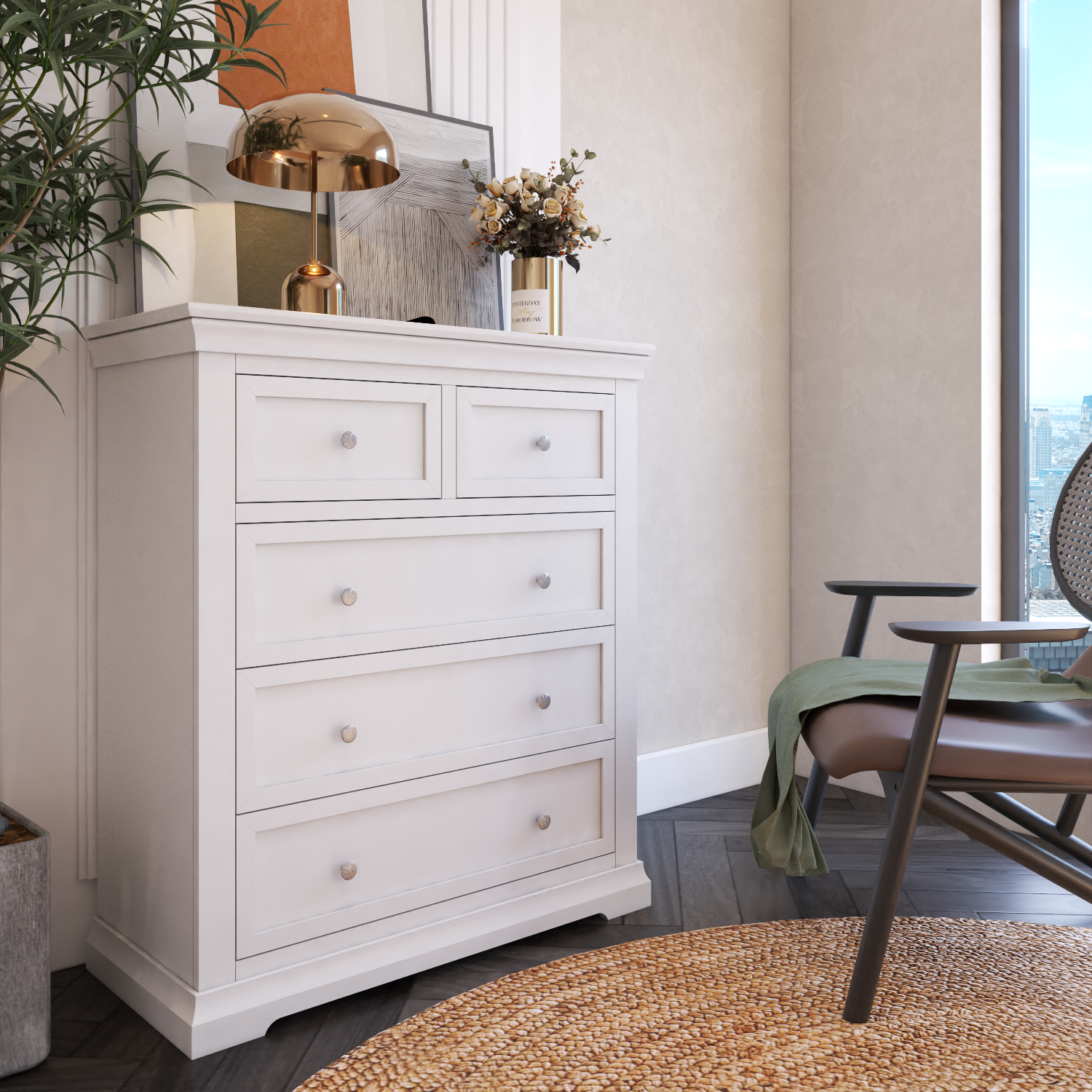 Manchester 5 Drawer Tallboy