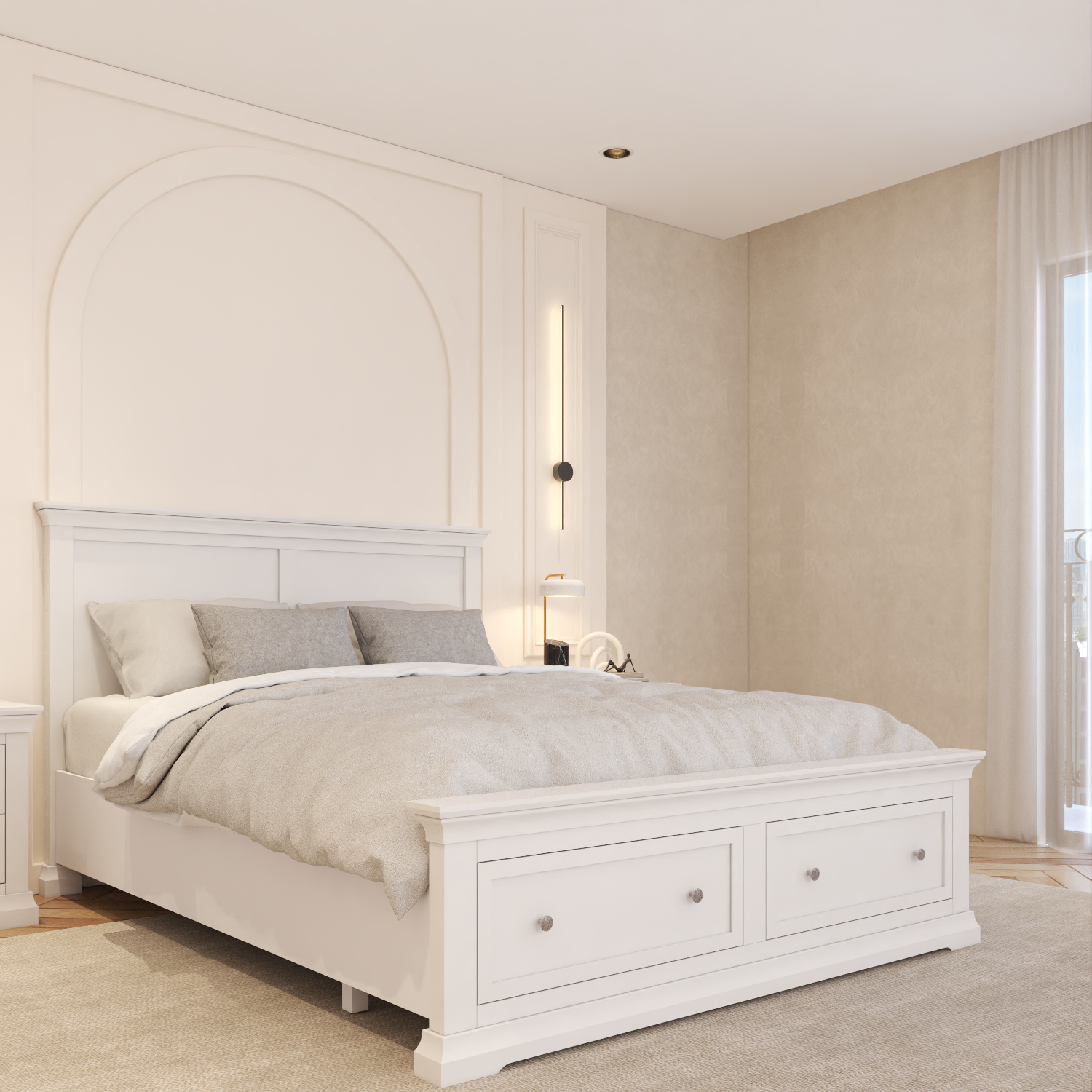 Manchester Queen Bed - 2 Drawers