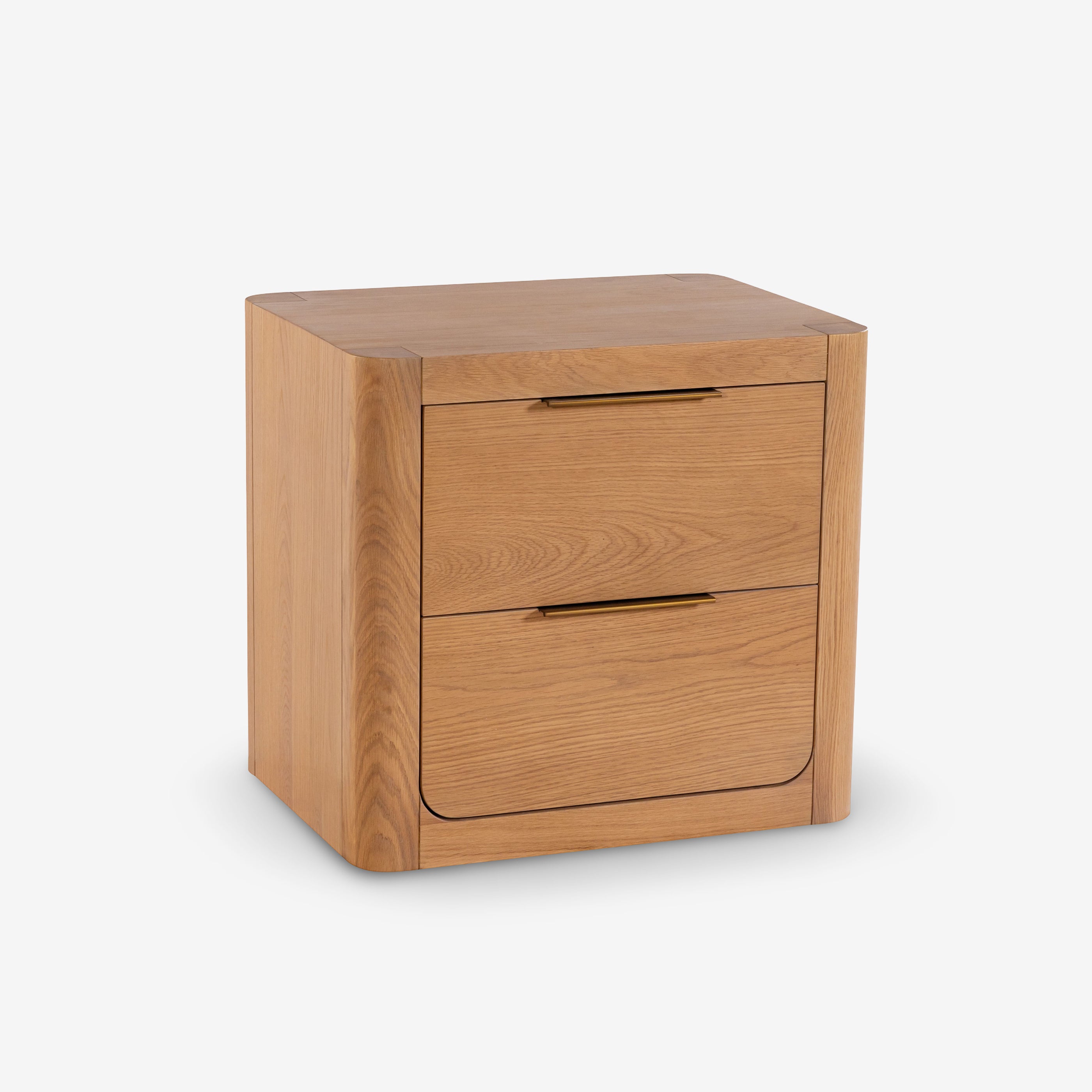 Liverpool 2 Drawer Bedside Table (Natural)