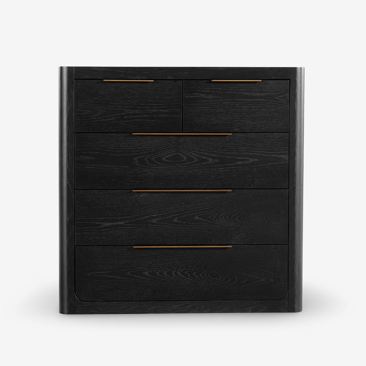 Liverpool Pine 3-Piece Bedroom Set – Double Bed, Bedside & Tallboy – Black — Liverpool Tallboy — studio 2