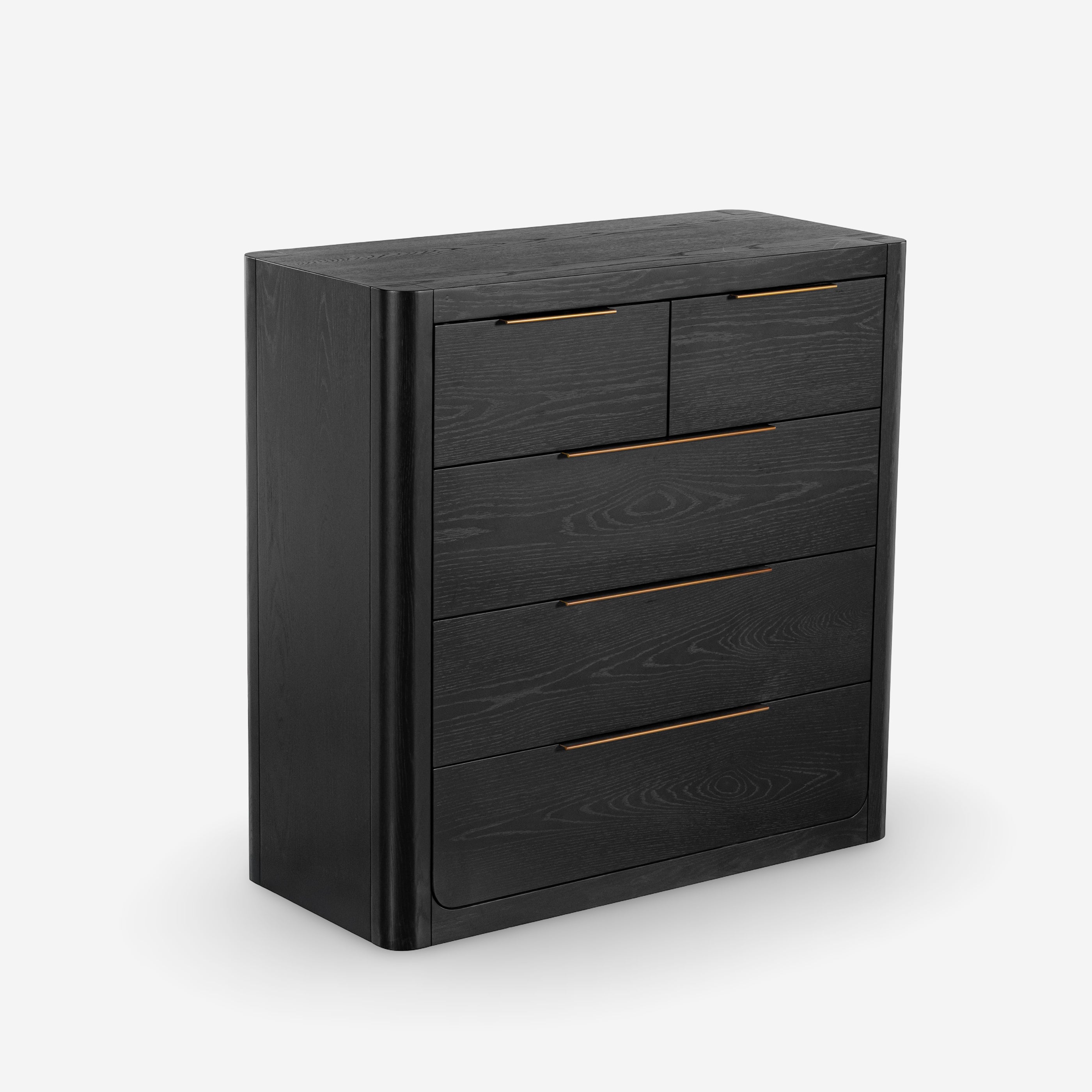 Liverpool 5 Drawer Tallboy (Black)