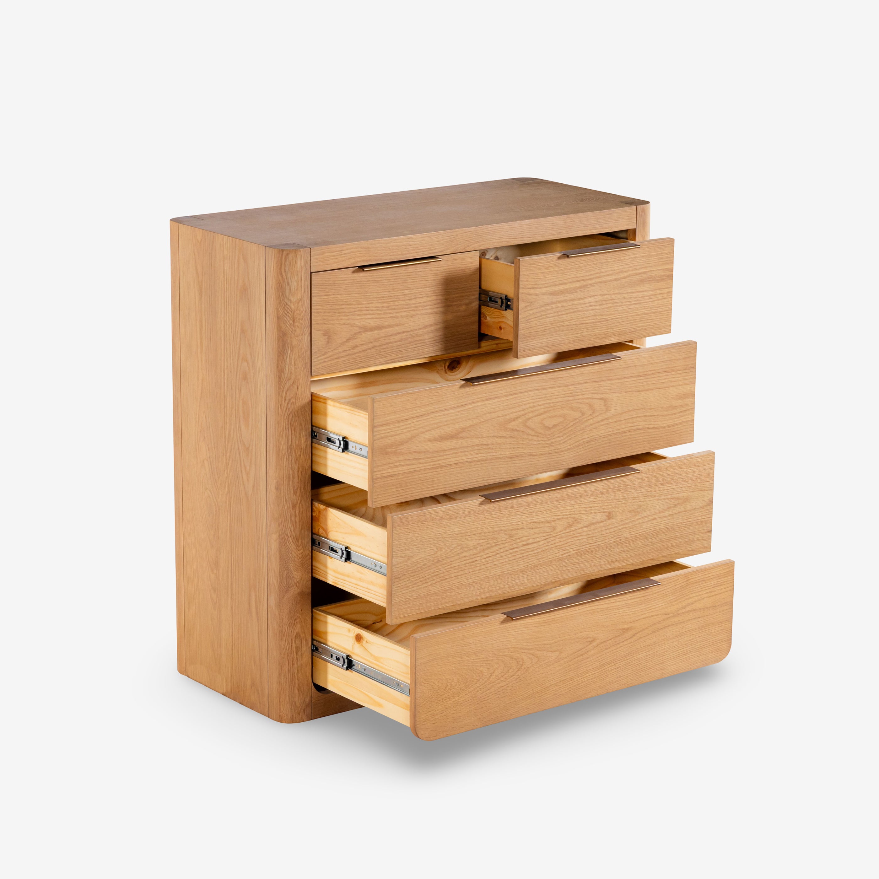 Liverpool 5 Drawer Tallboy (Natural)