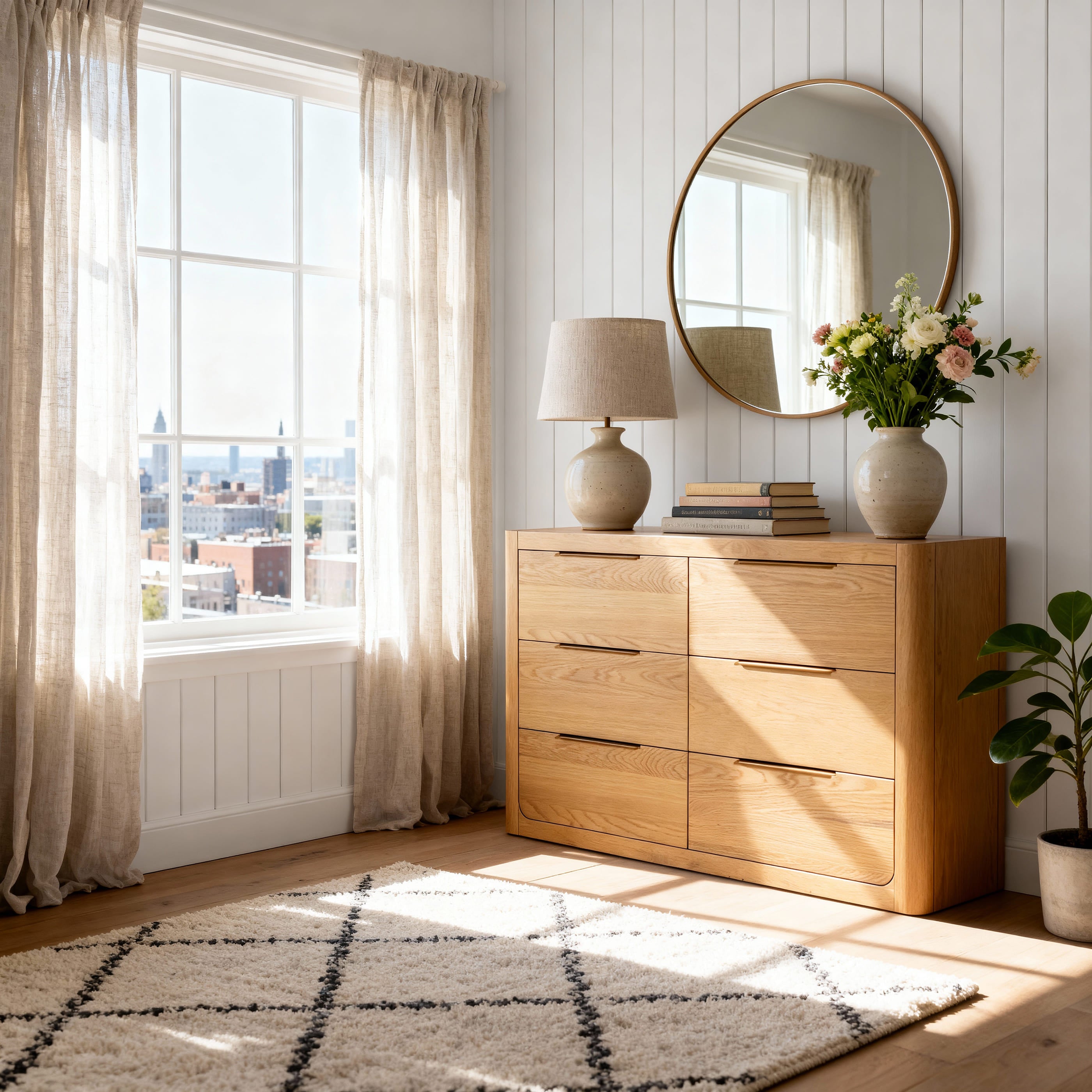 Liverpool 6 Drawer Chest (Natural)