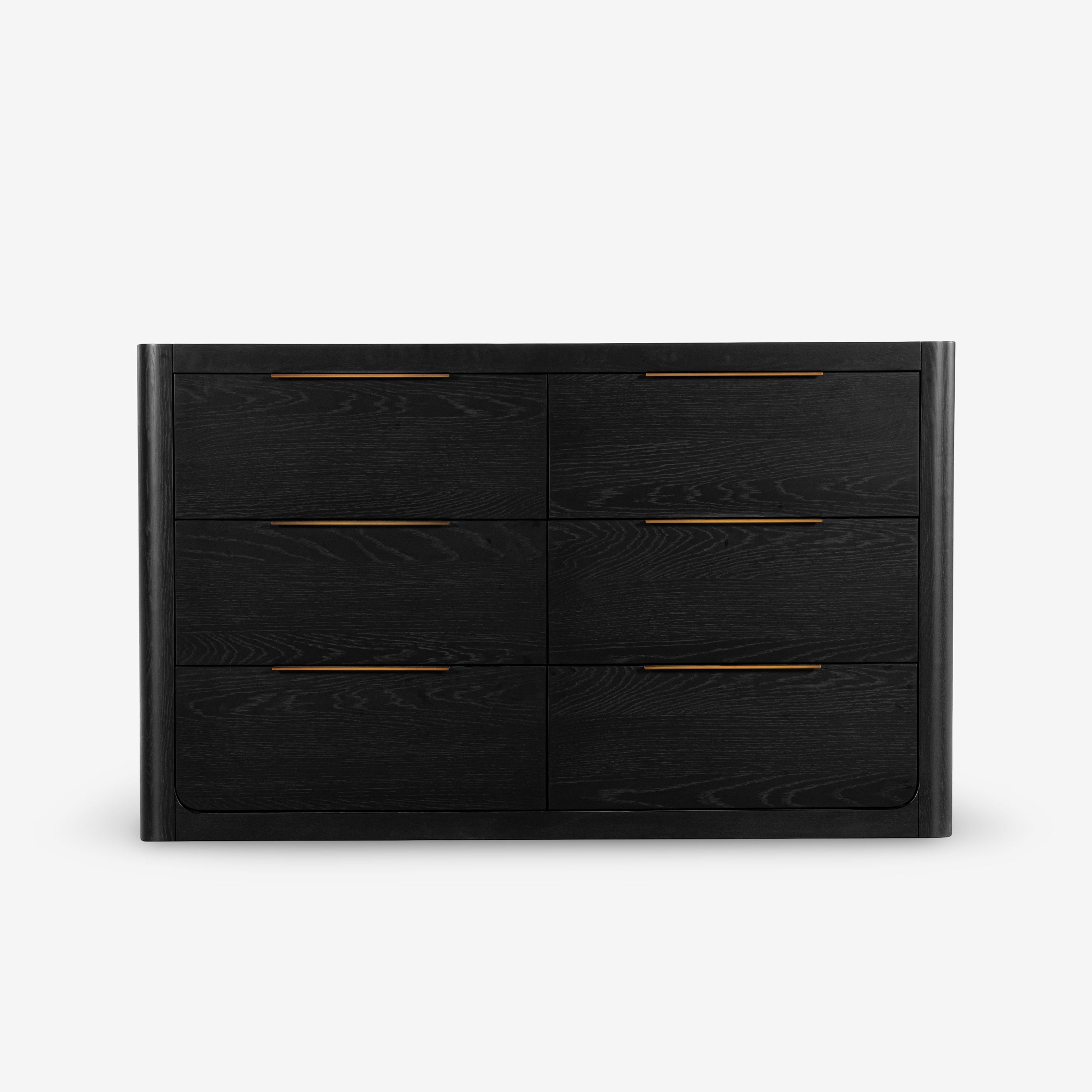 Liverpool 6 Drawer Chest (Black)
