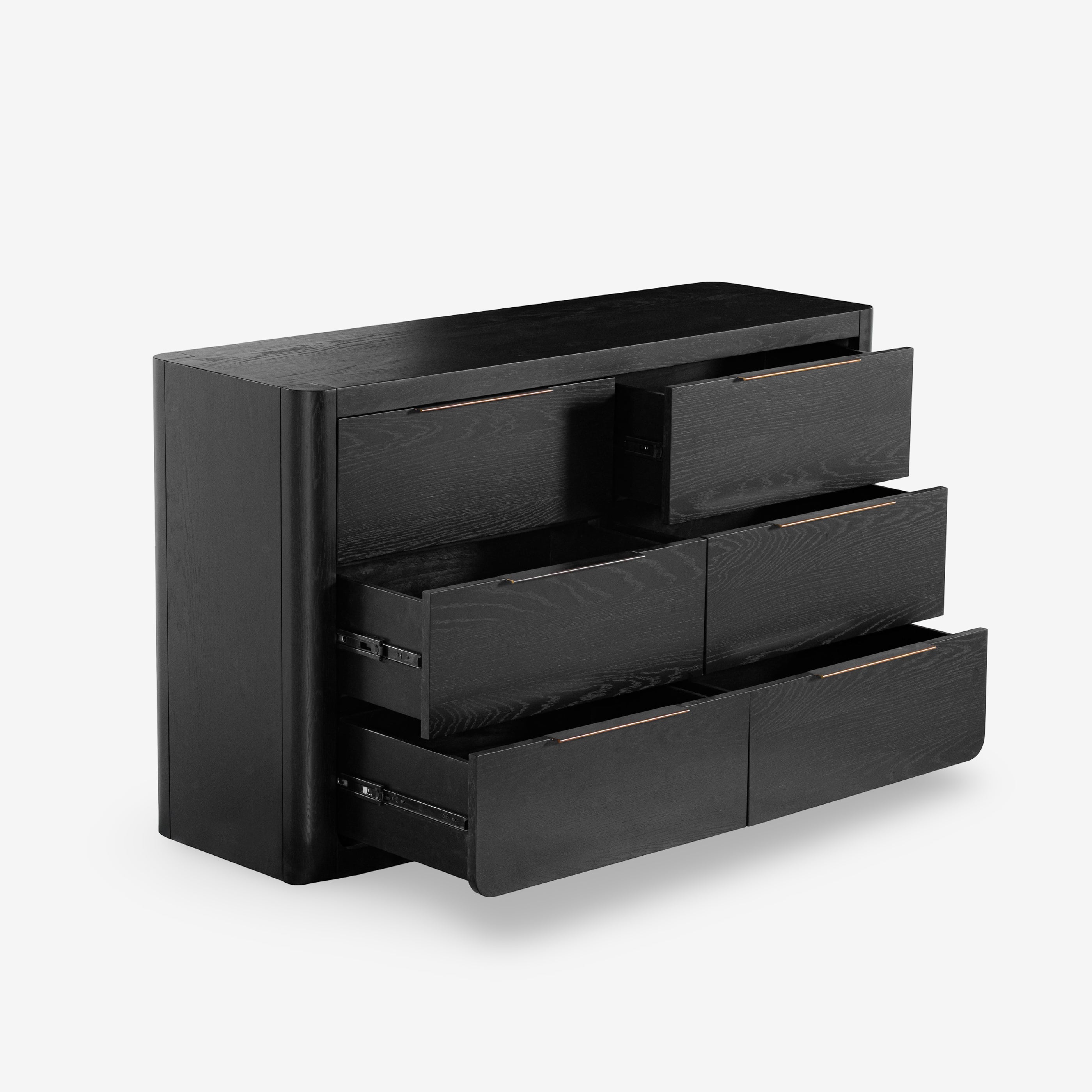 Liverpool 6 Drawer Chest (Black)