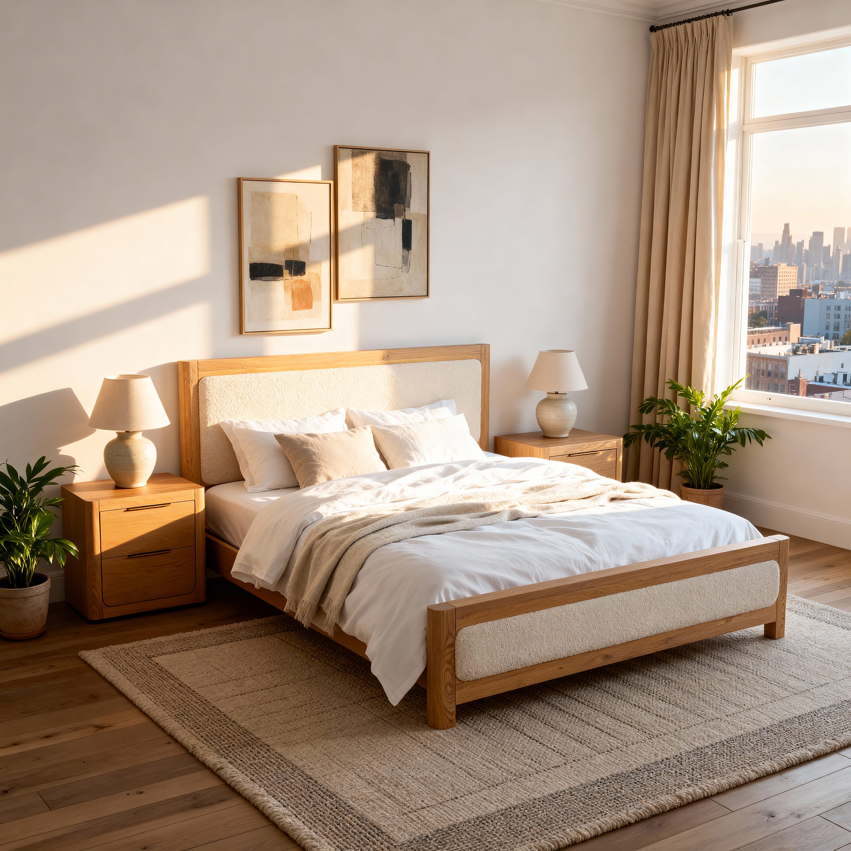 Liverpool Double Bed Frame (Natural)