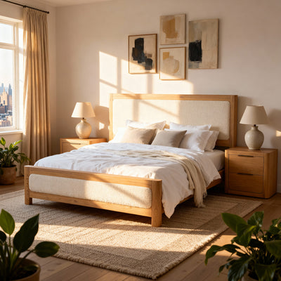 Liverpool King Bed Frame (Natural)