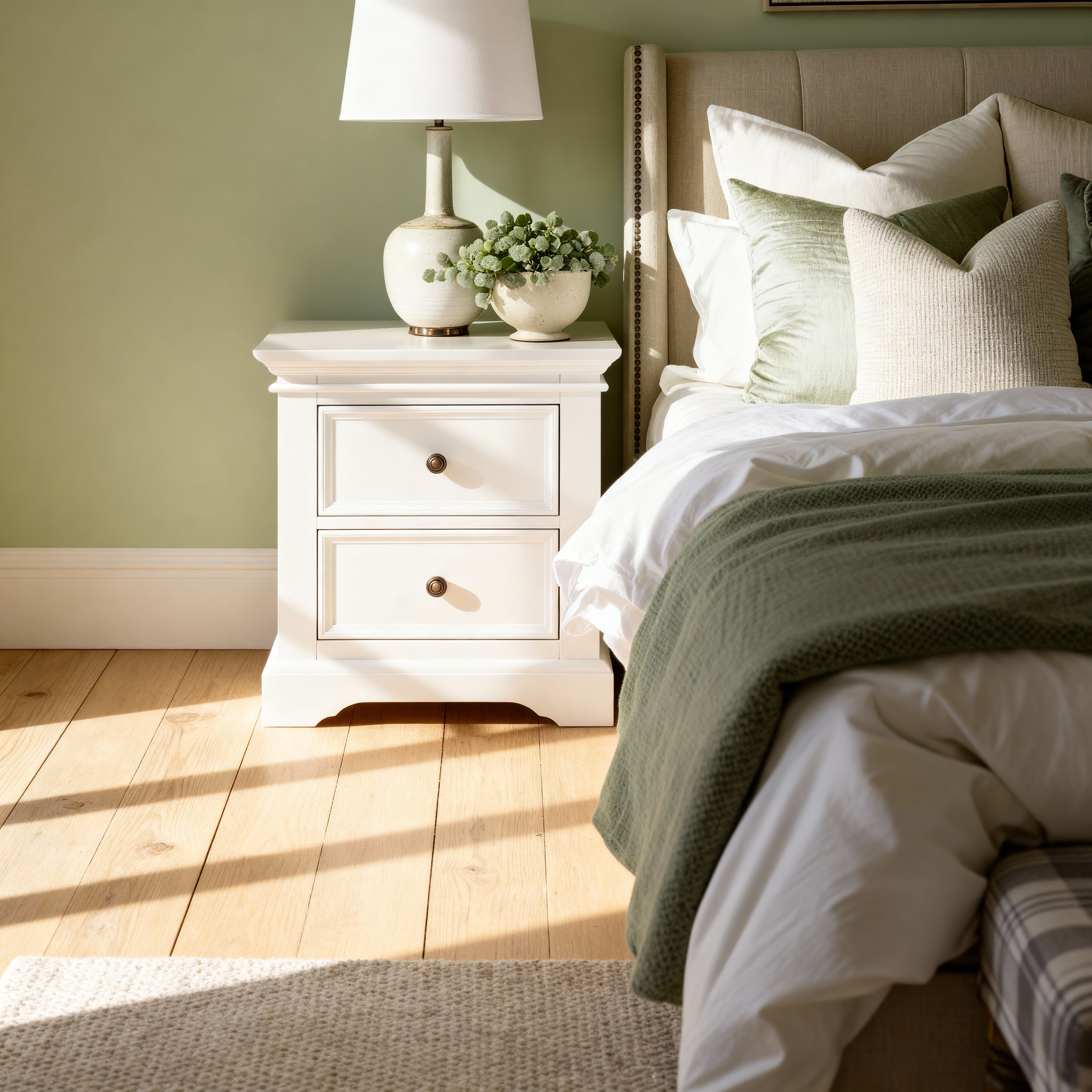 London 2 Drawer Bedside Table