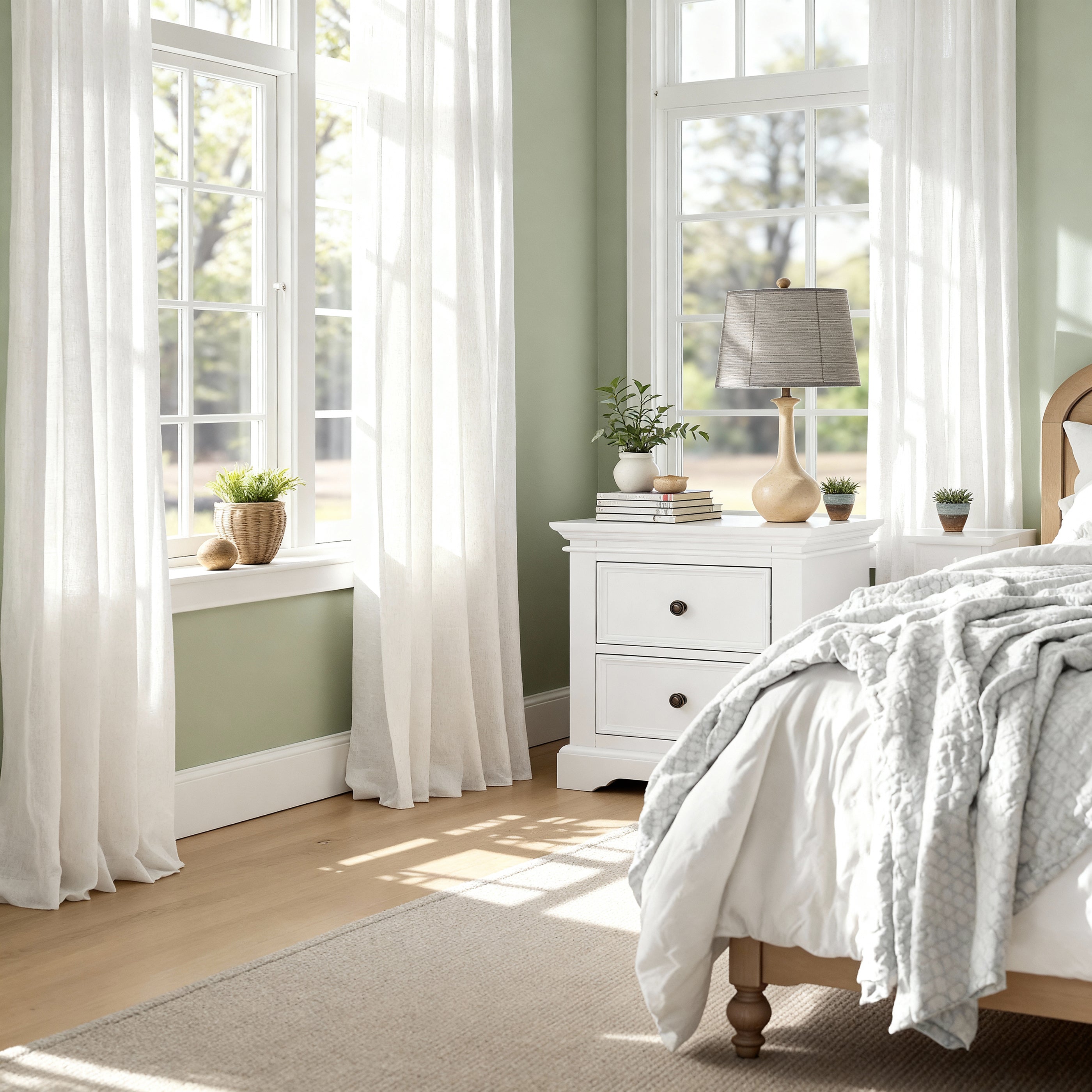 London 2 Drawer Bedside Table