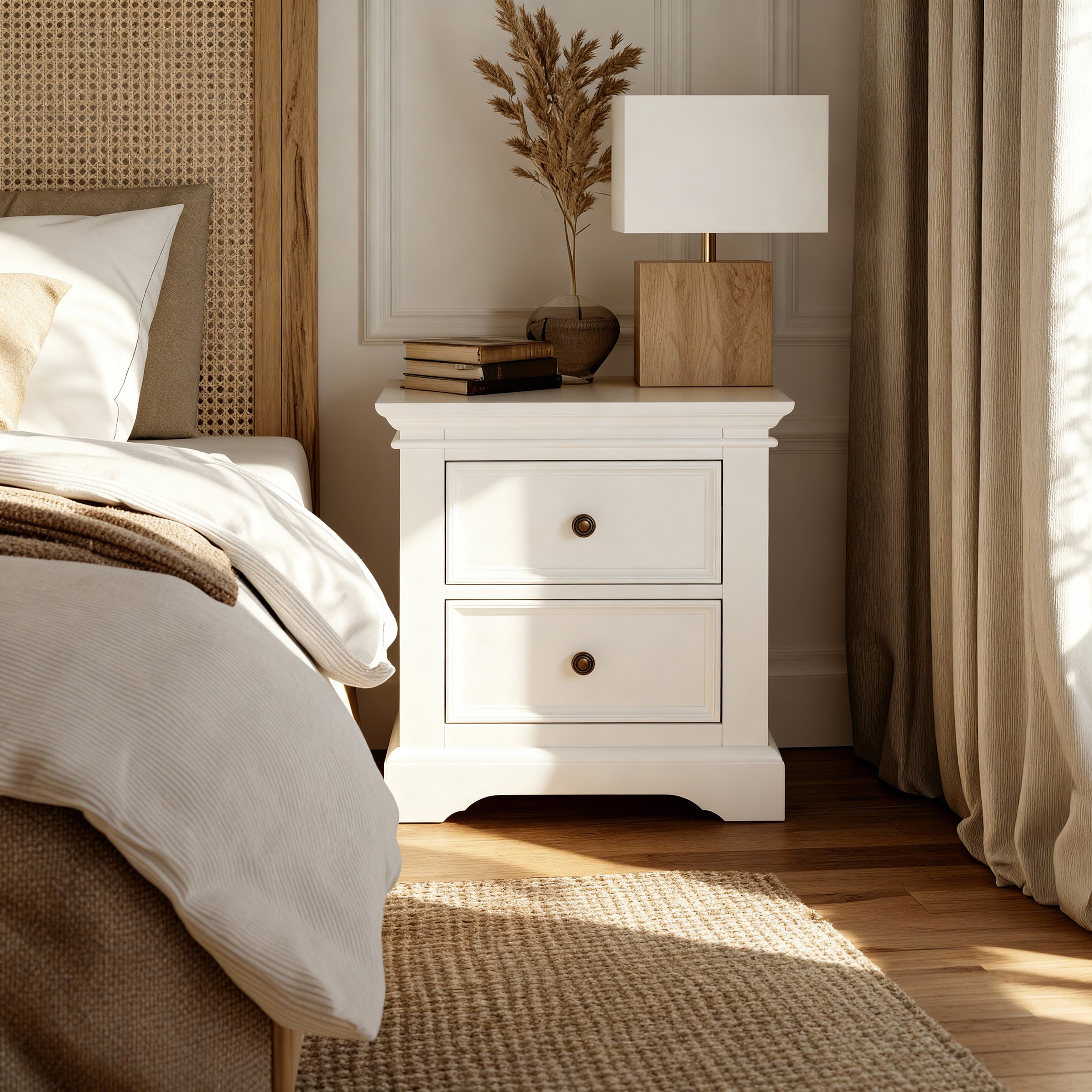 London 2 Drawer Bedside Table