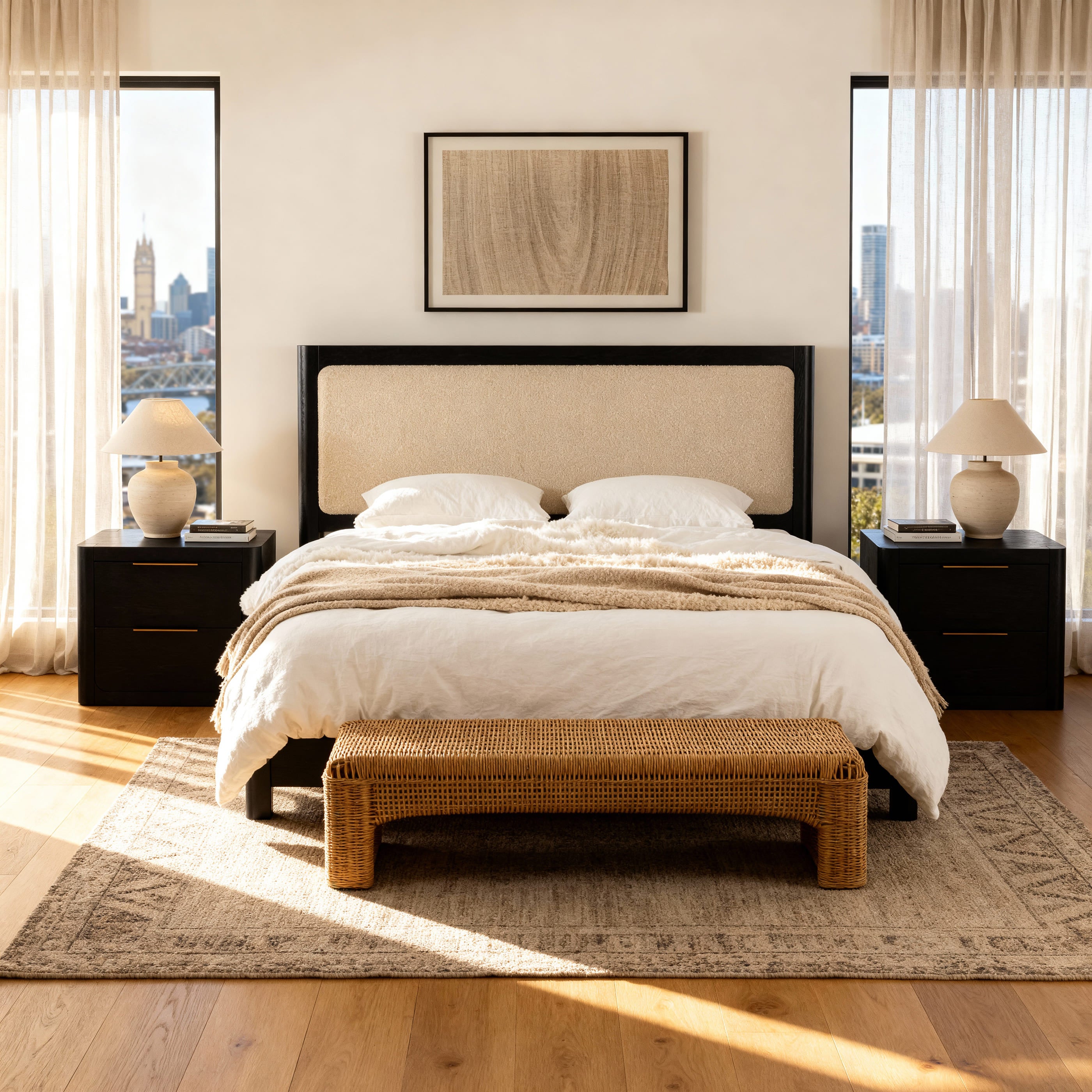 Liverpool Double Bed Frame (Black)
