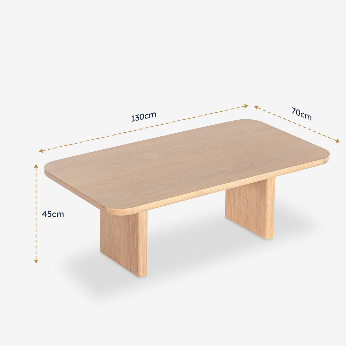 Liverpool Pine Coffee Table - Natural — dimension