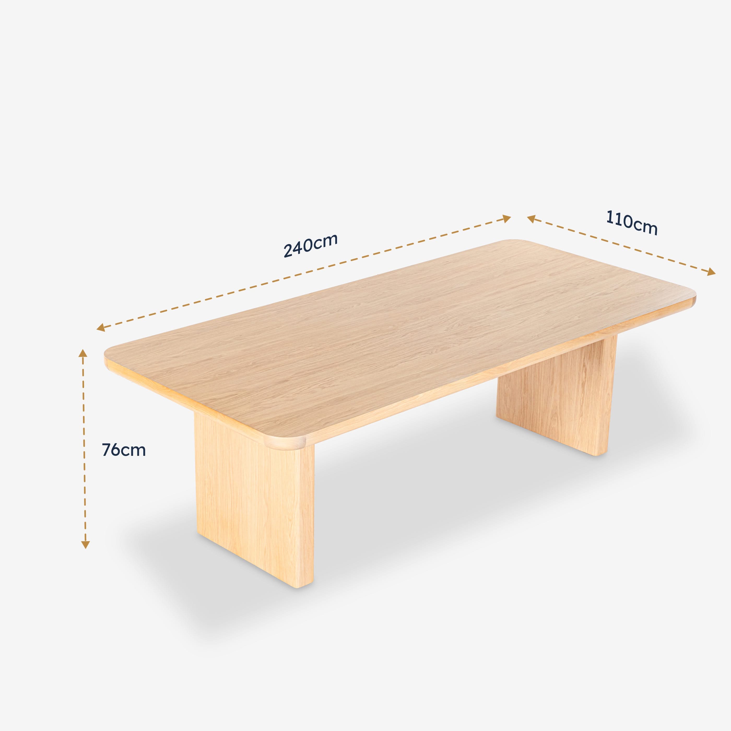 Liverpool Dining Table 240cm (Natural)