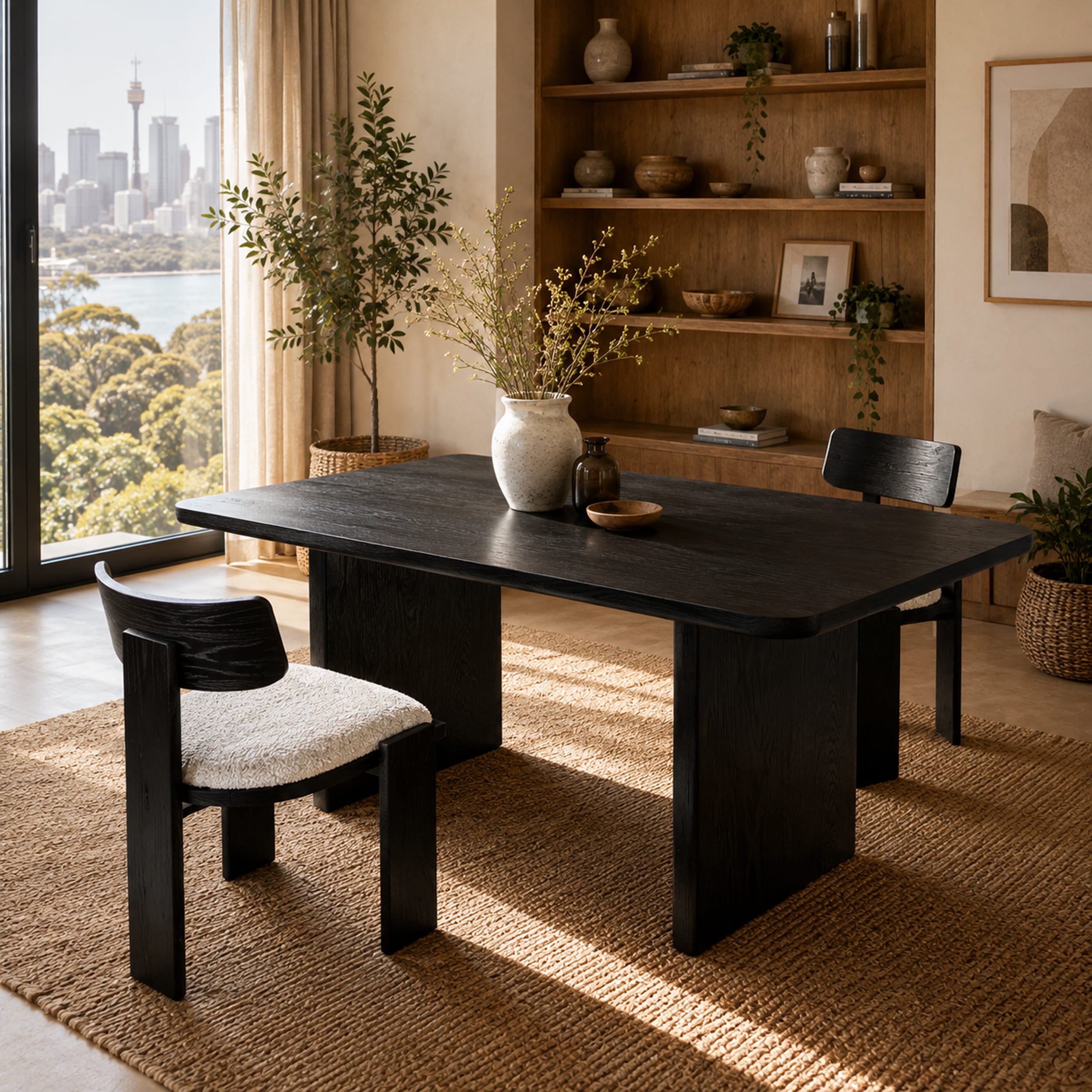 Liverpool Oak Dining Chair Set of 2 - Black