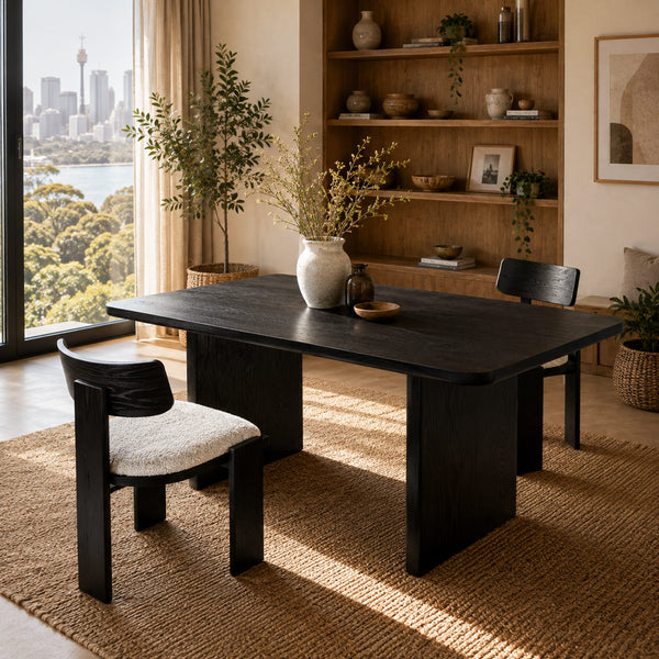 Liverpool Oak Dining Chair Set of 2 - Black
