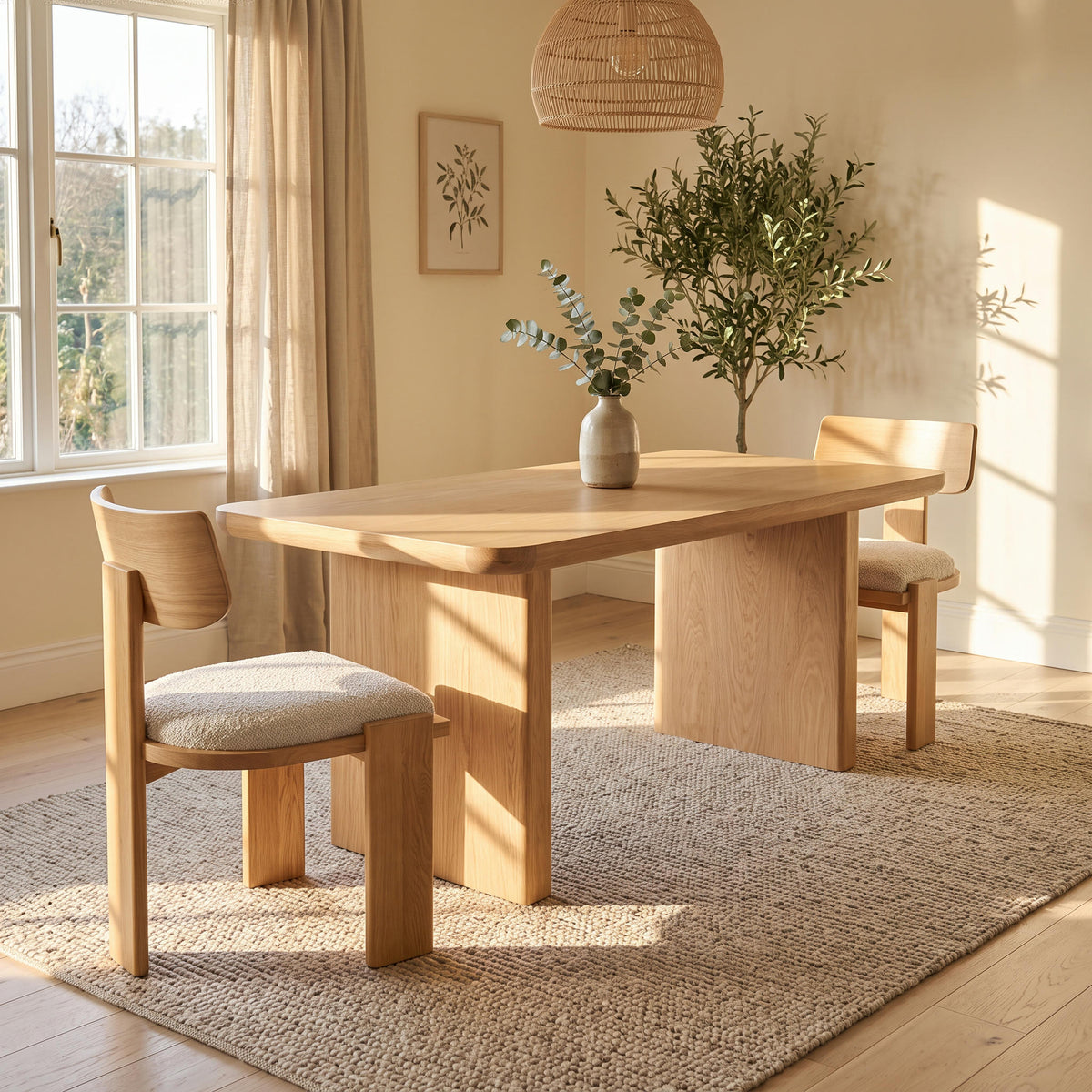 Liverpool Oak Dining Chair Set of 2 - Natural