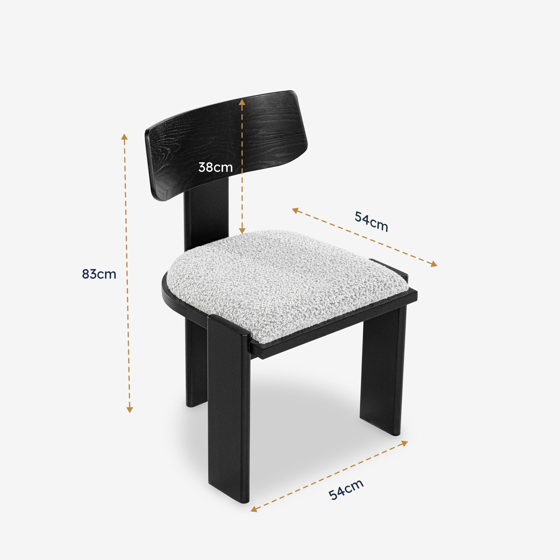 Liverpool black dining chair dimensions