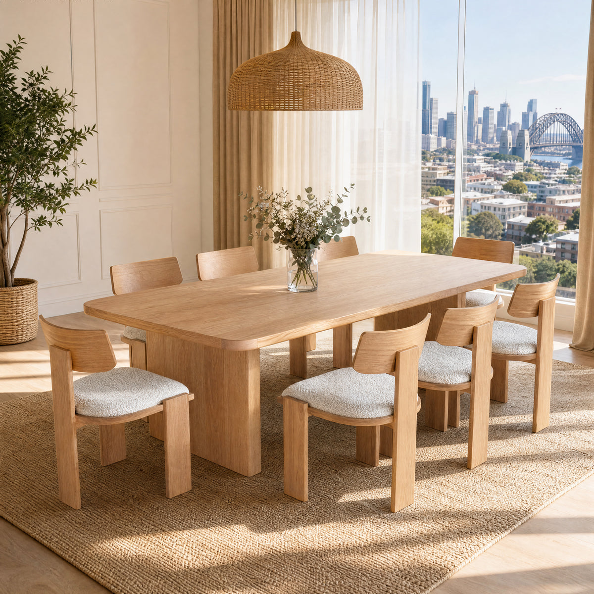 Liverpool Pine Dining Table 240cm - Natural