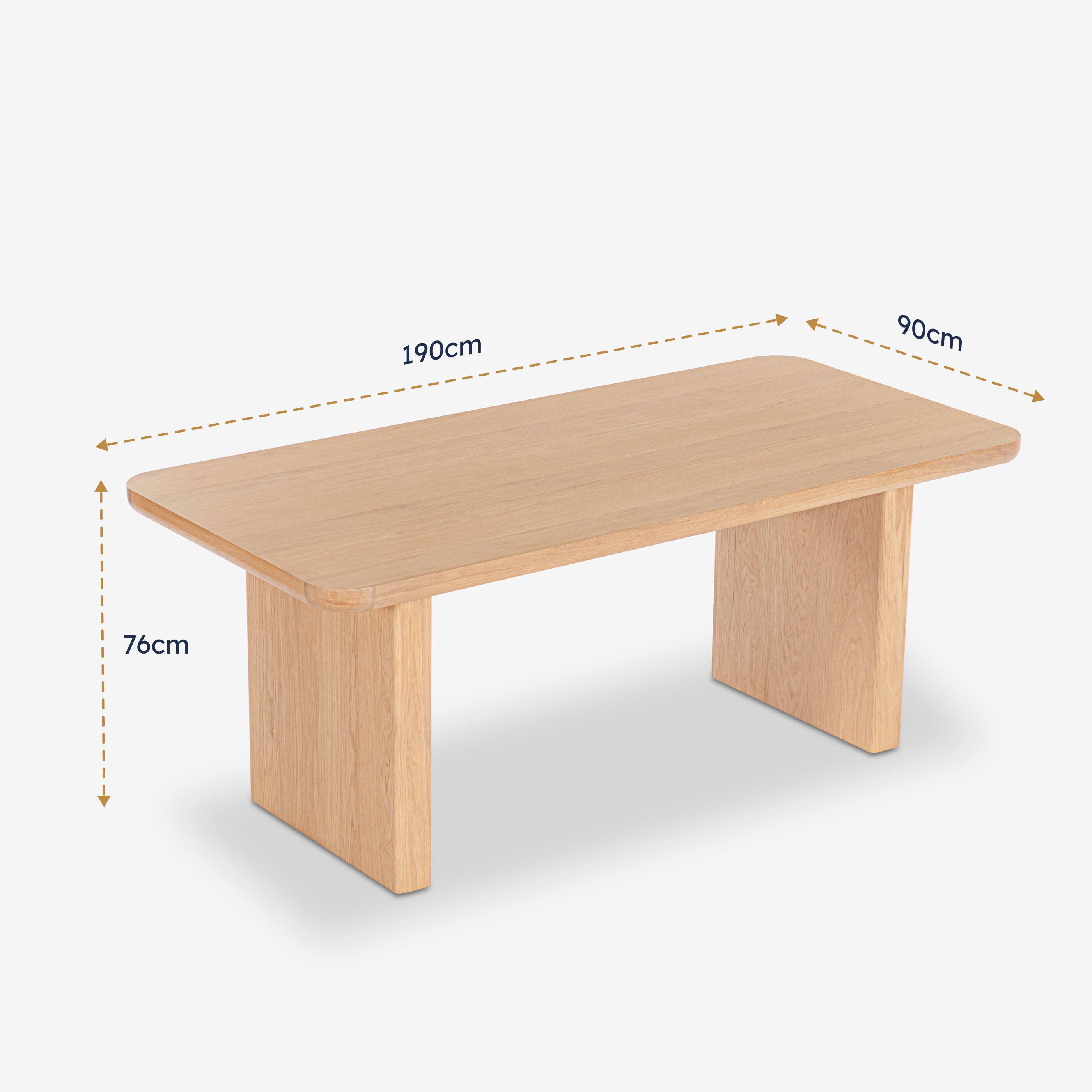 Liverpool 190cm Dining Set with 6 Chairs (Natural)