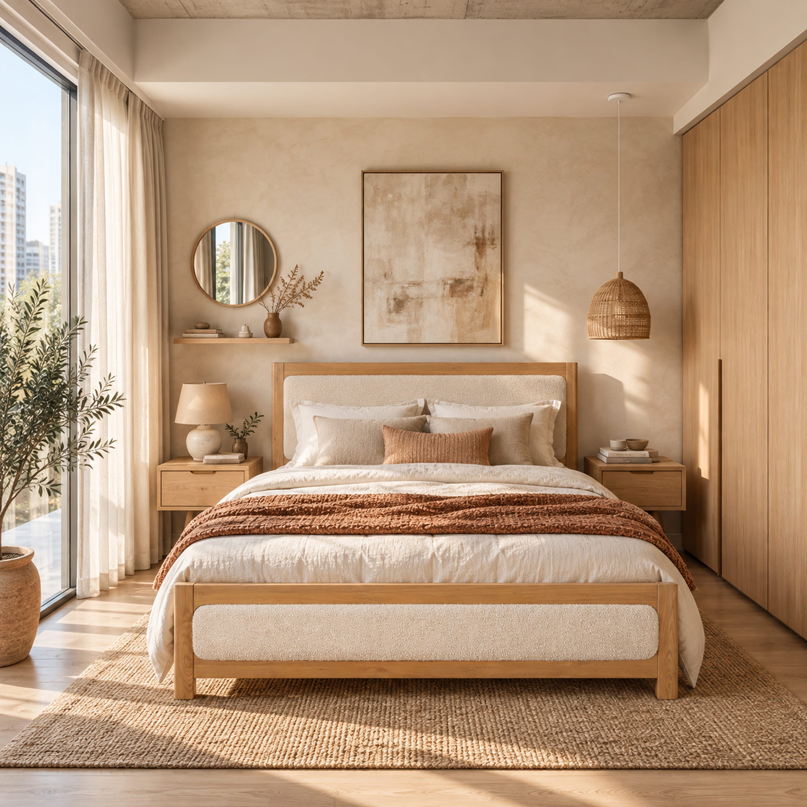 Liverpool Pine Double Bed Frame - Natural