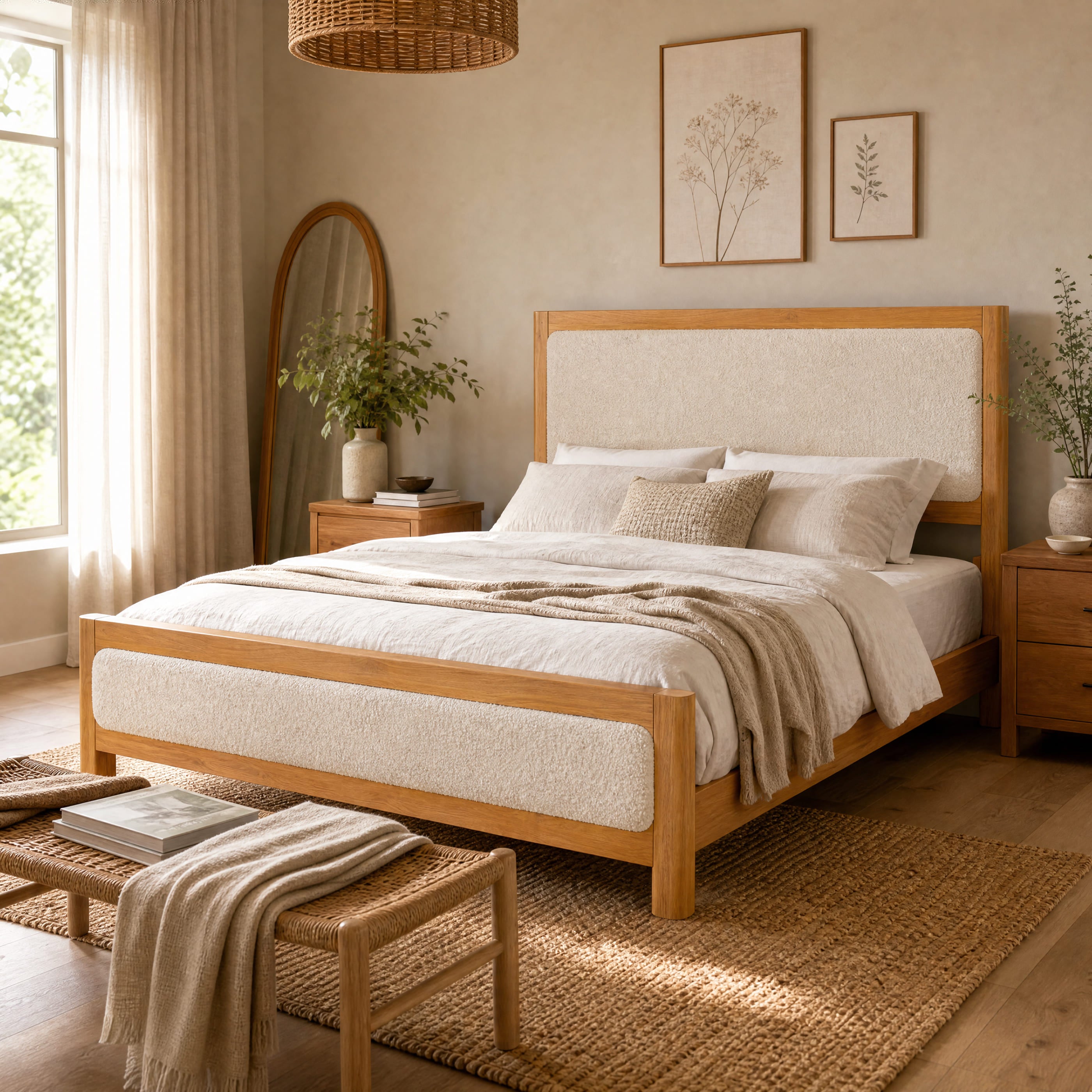 Liverpool Pine Queen Bed Frame - Natural