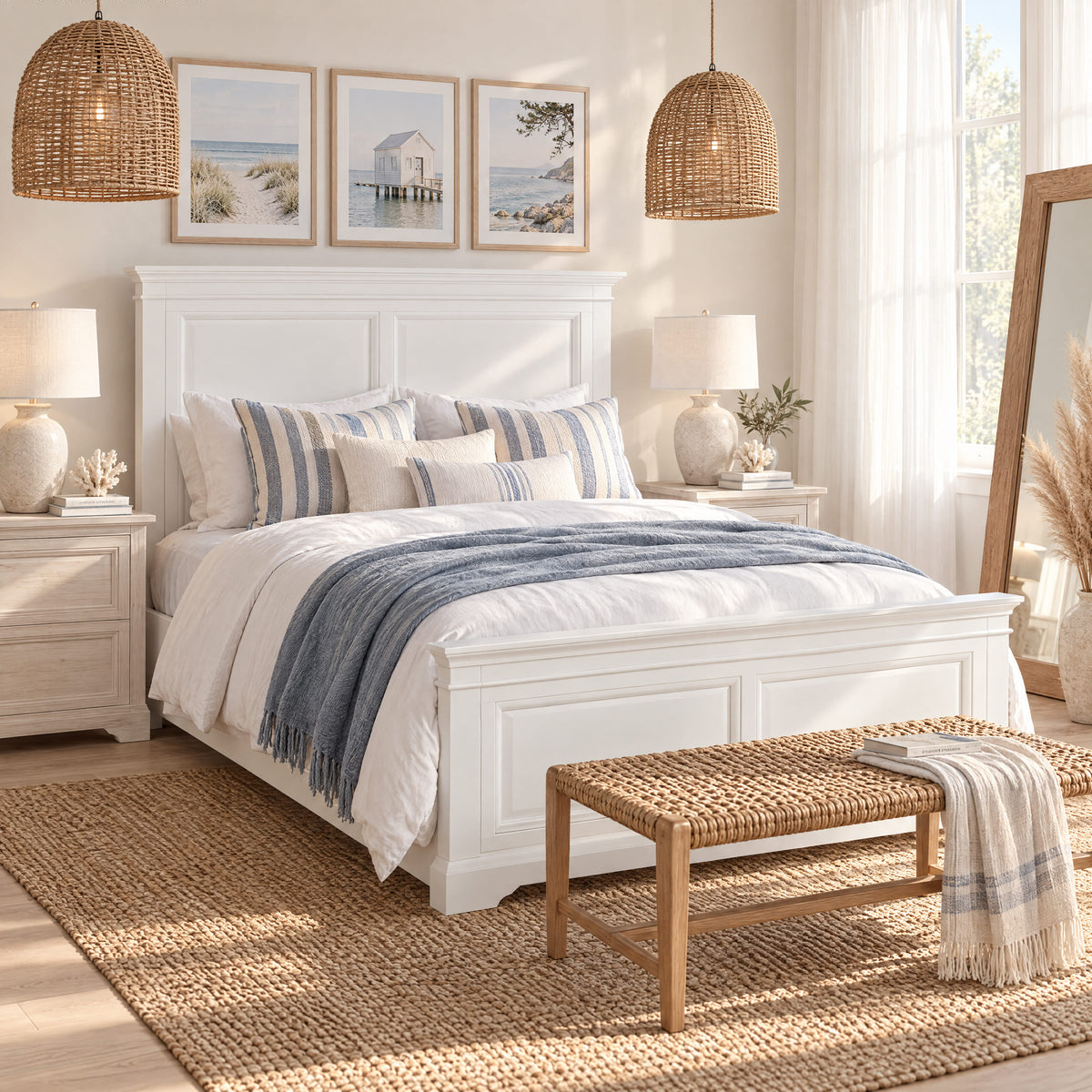 London Pine Double Bed Frame