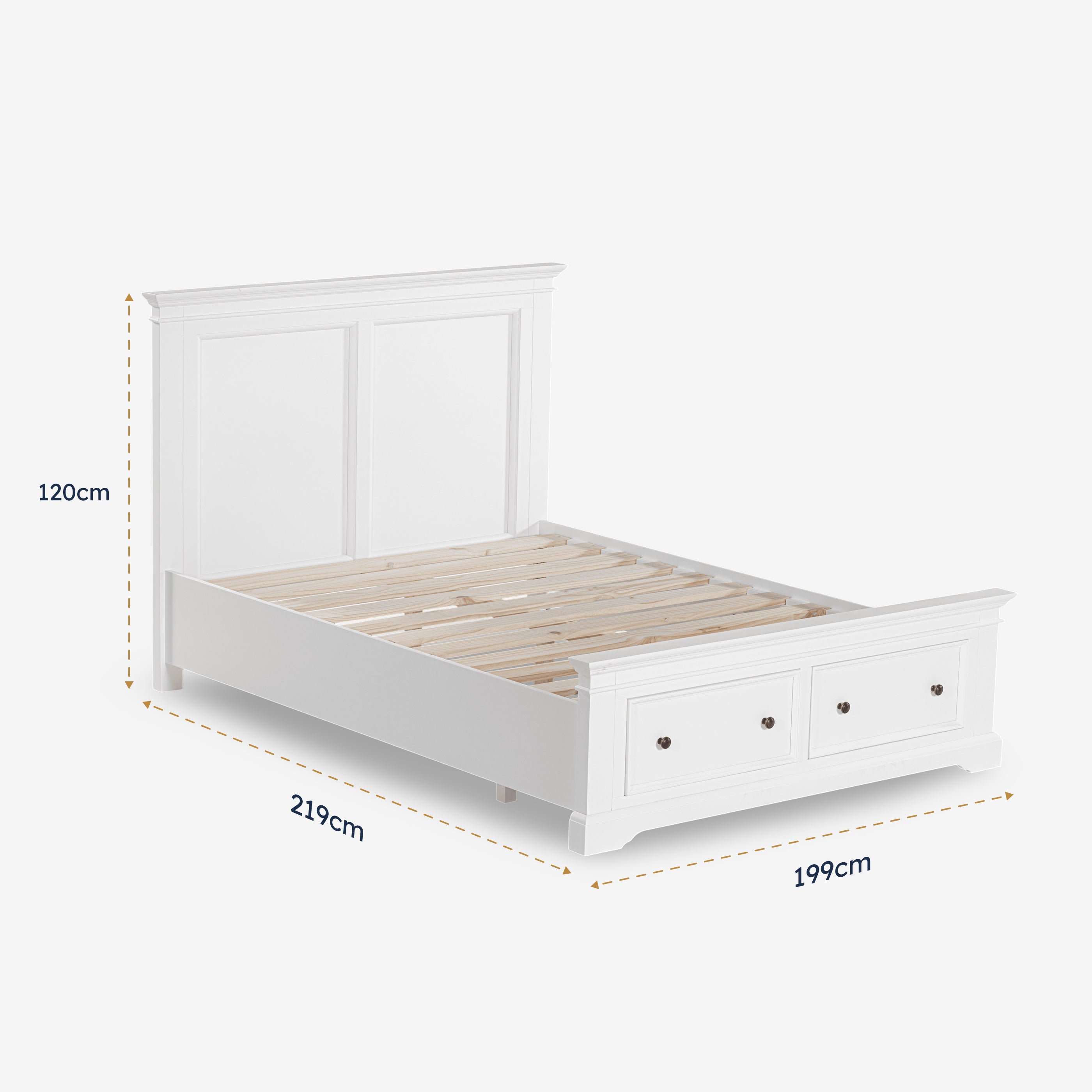 London King Bed - 2 Drawers