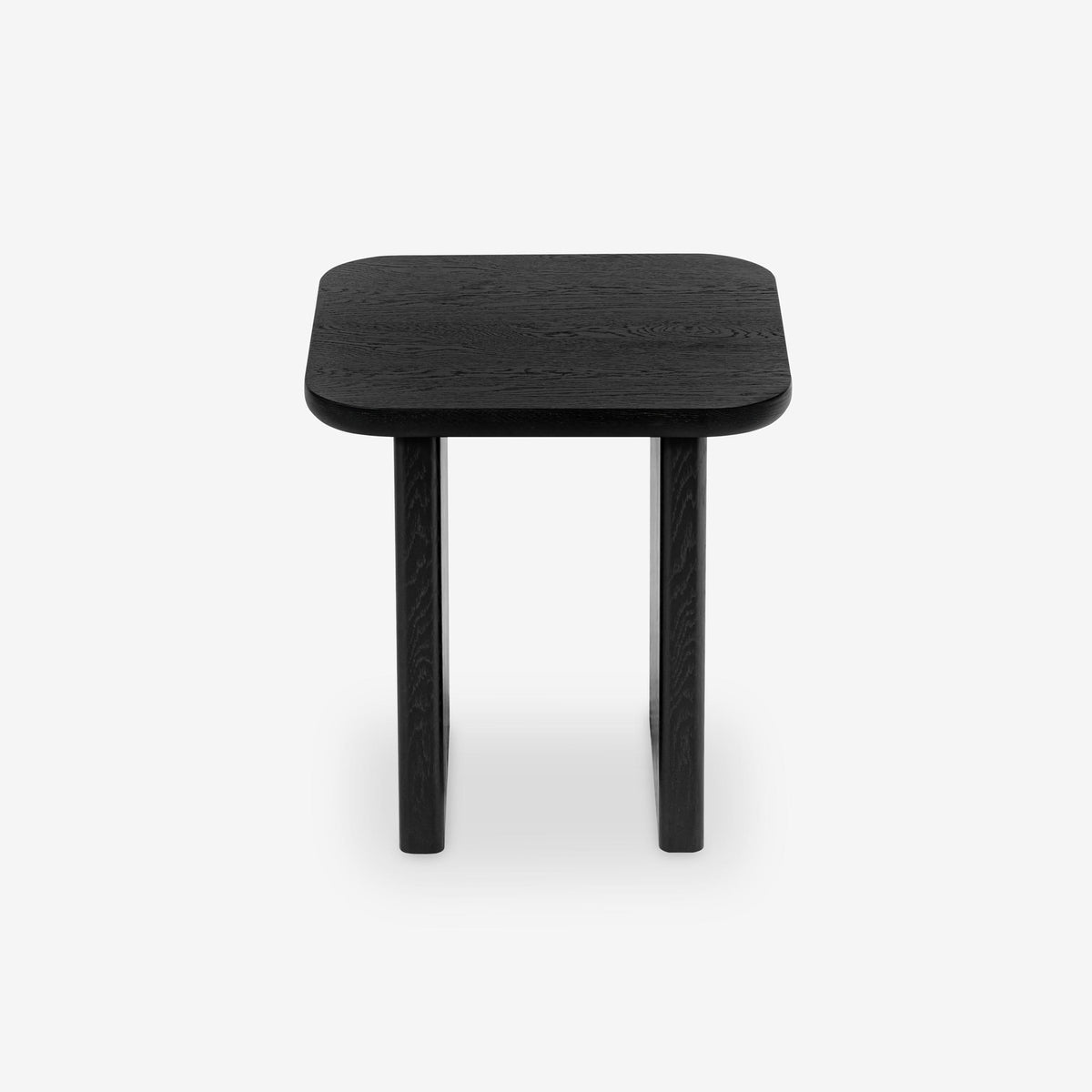 Black square table on a white background

