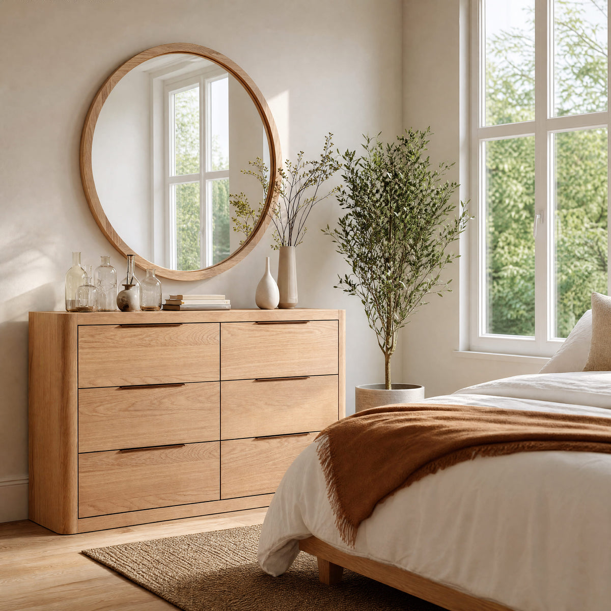 Liverpool Oak Mirror - Natural