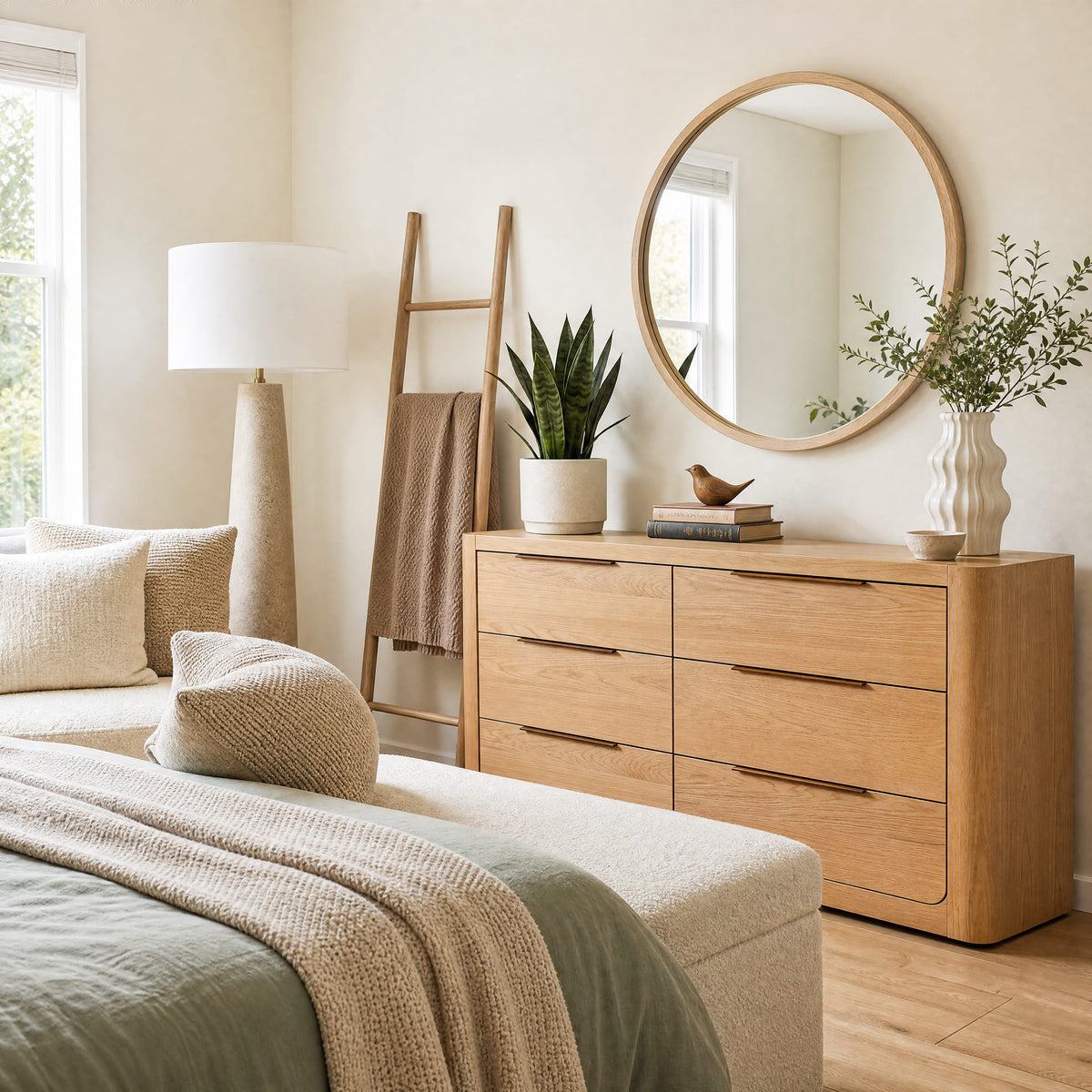 Liverpool Oak Mirror - Natural