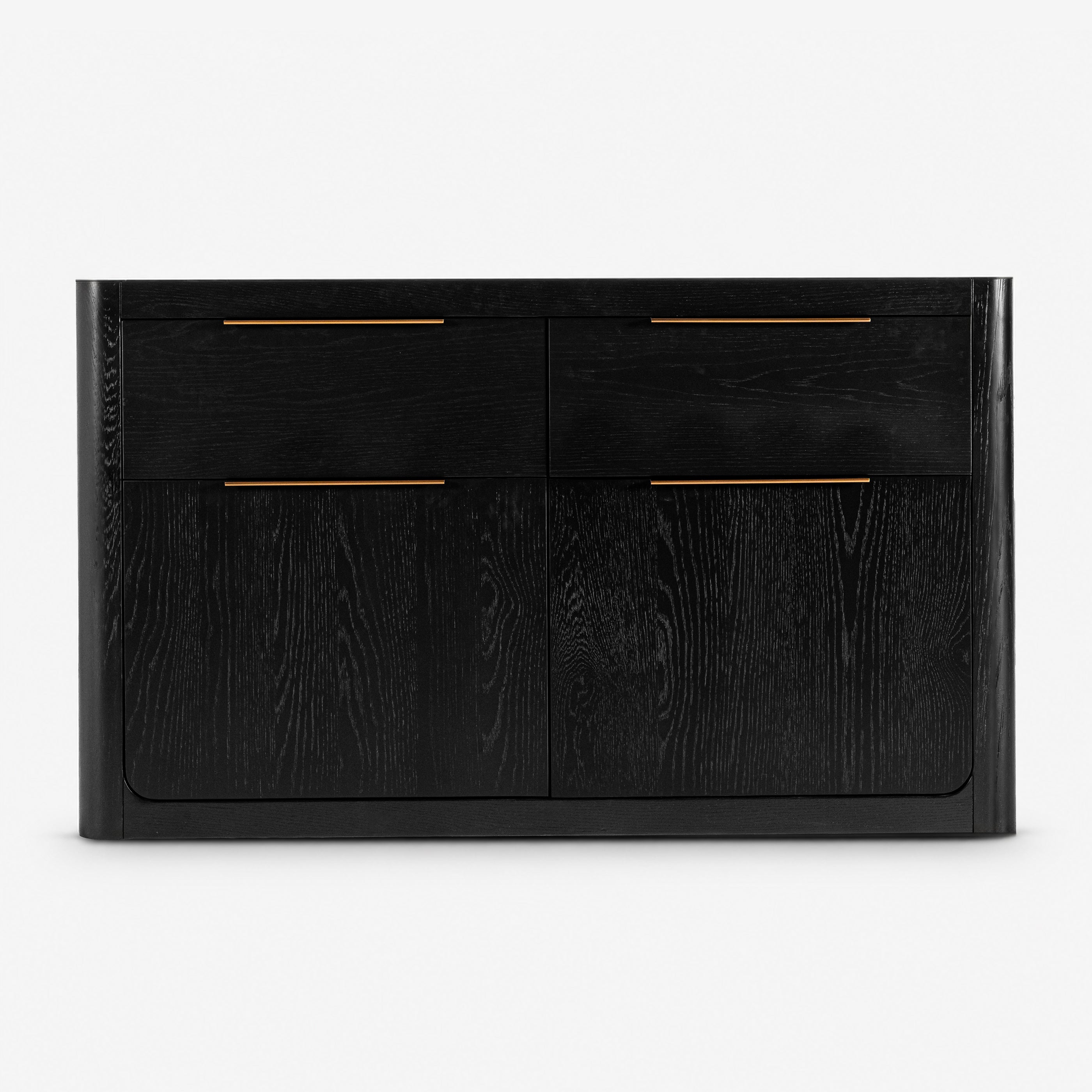 Liverpool Pine 2 Door 2 Drawer Sideboard - Black