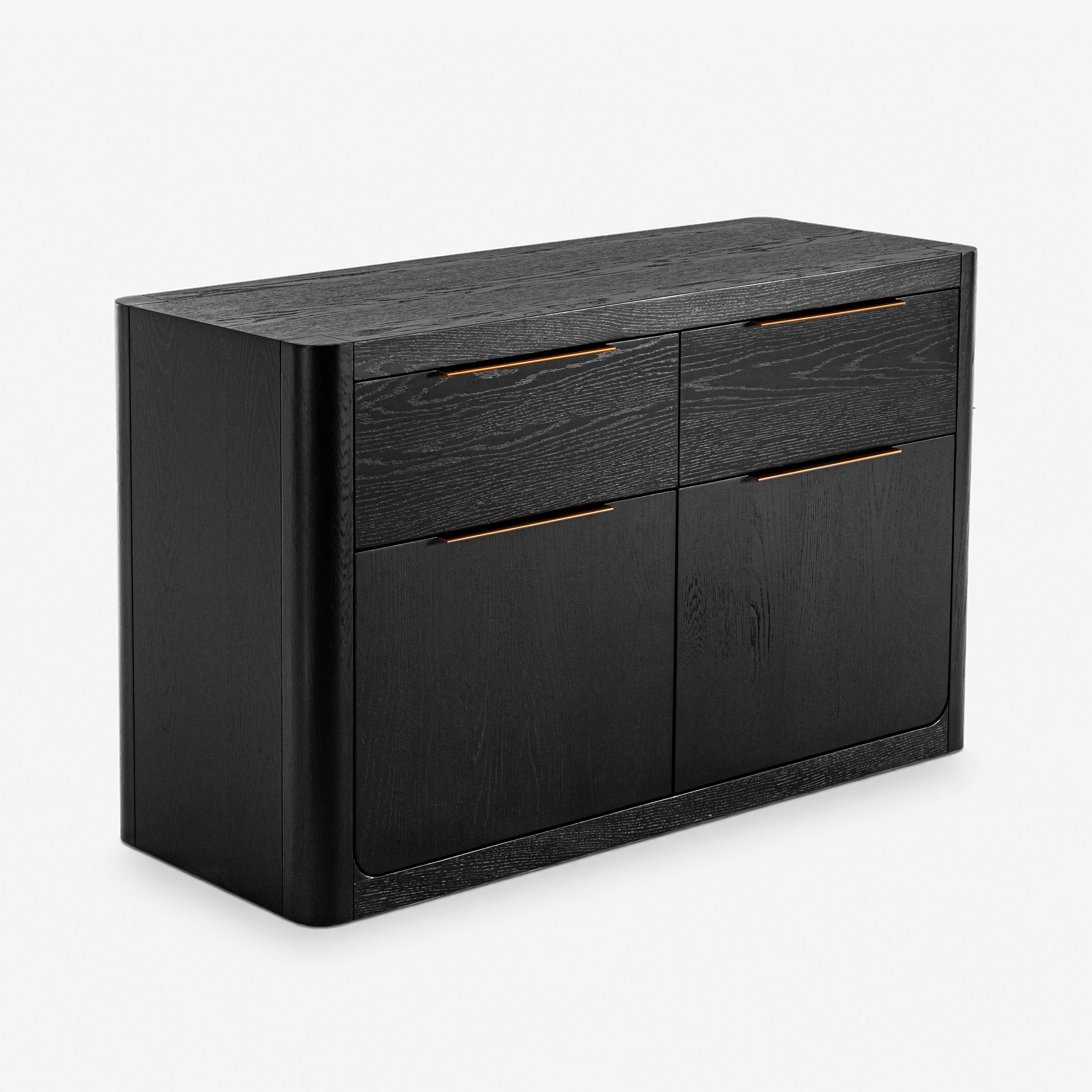 Liverpool Pine 2 Door 2 Drawer Sideboard - Black
