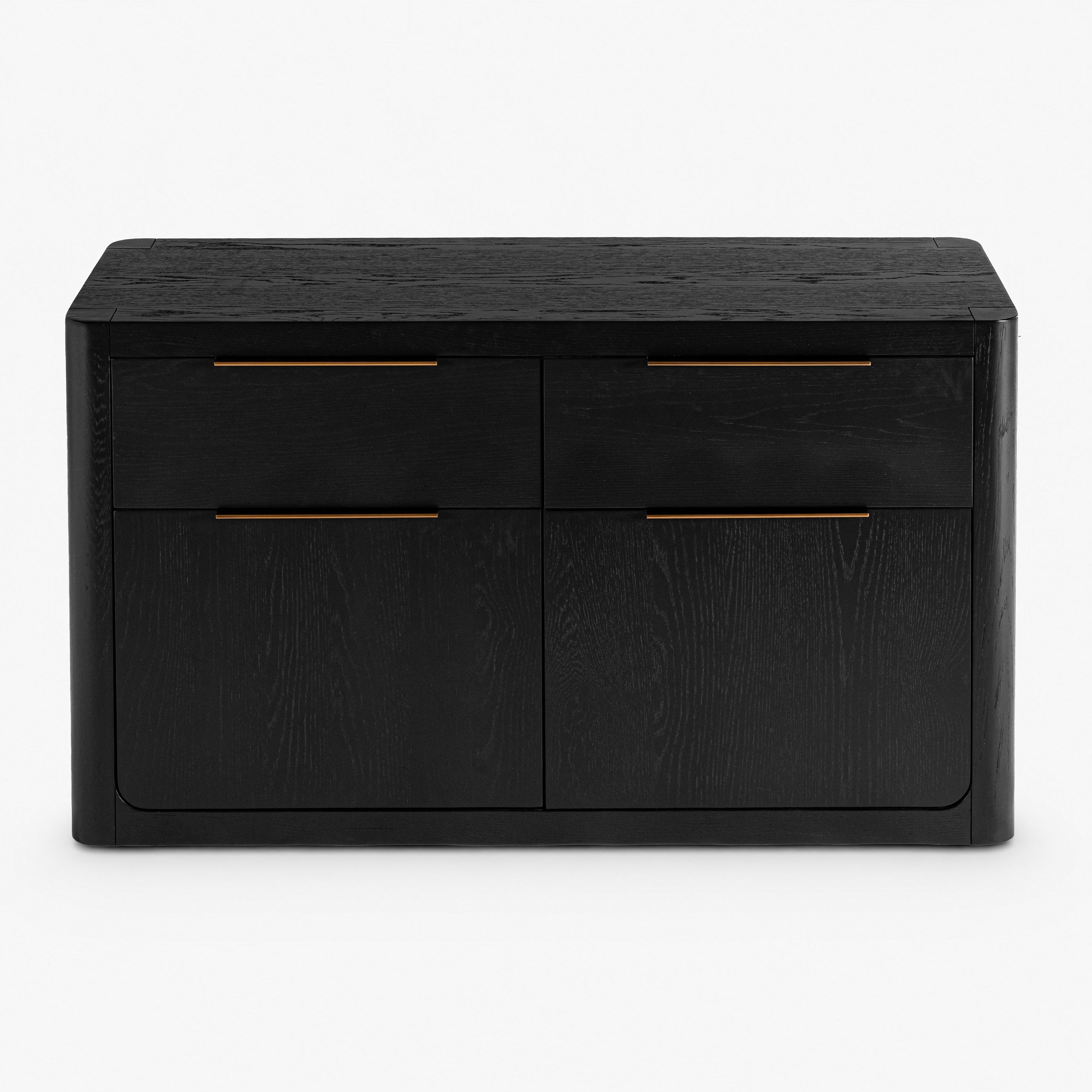 Liverpool Pine 2 Door 2 Drawer Sideboard - Black